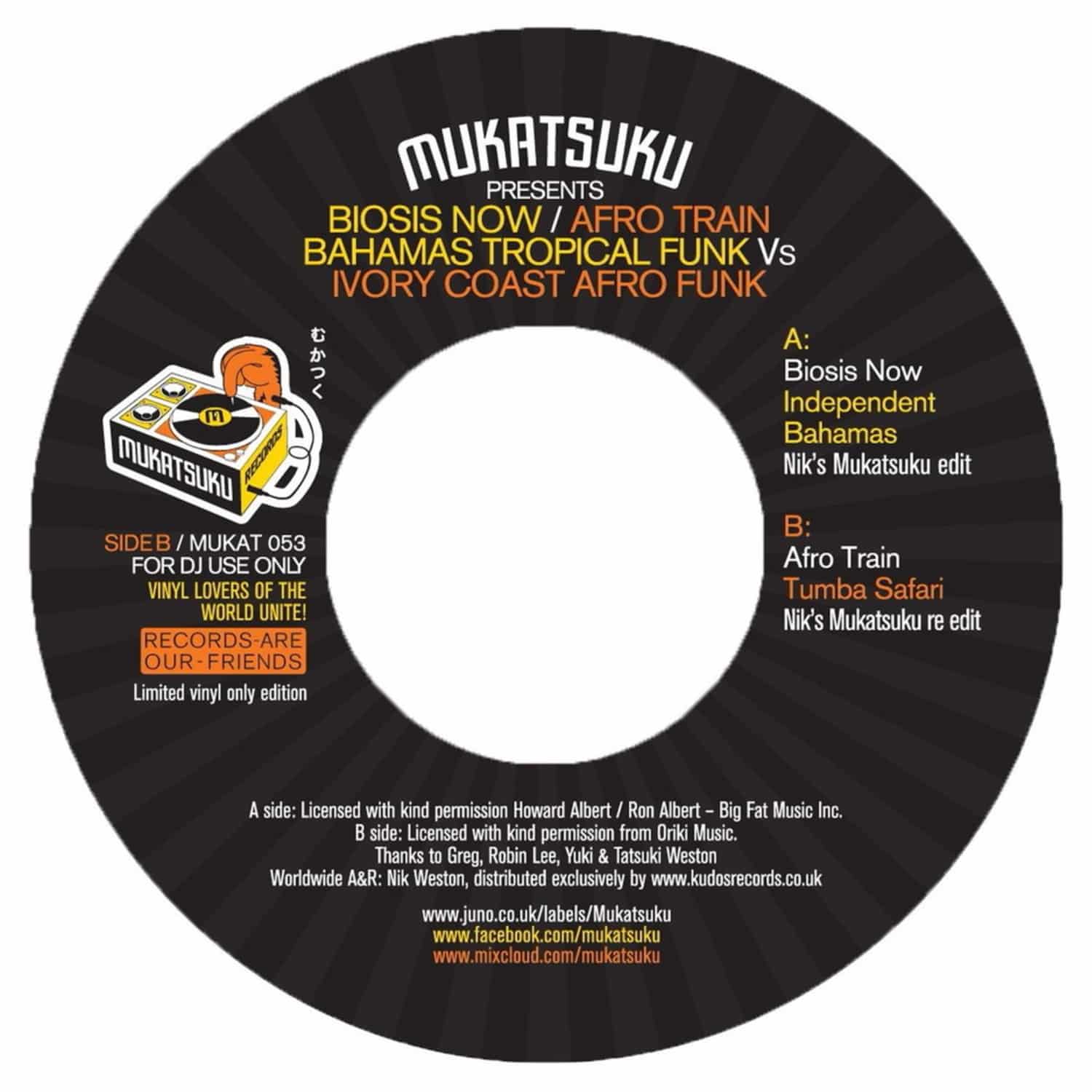 Biosis Now & Afro Train - MUKATSUKU PRESENTS BIOSIS NOW / AFRO TRAIN BAHAMAS TROPICAL FUNK VS IVORY COAST AFRO FUNK 