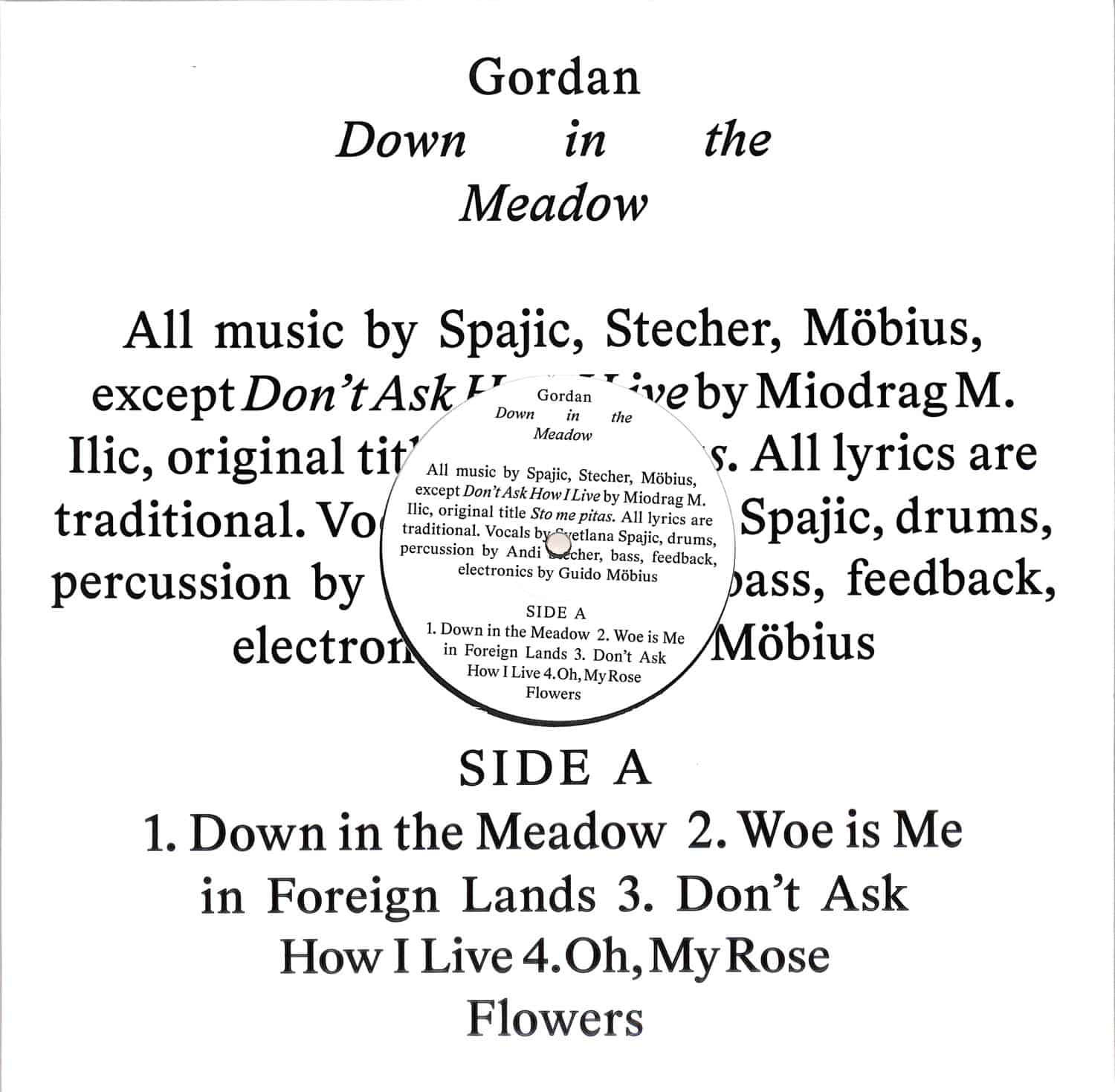 Gordan - DOWN IN THE MEADOW 
