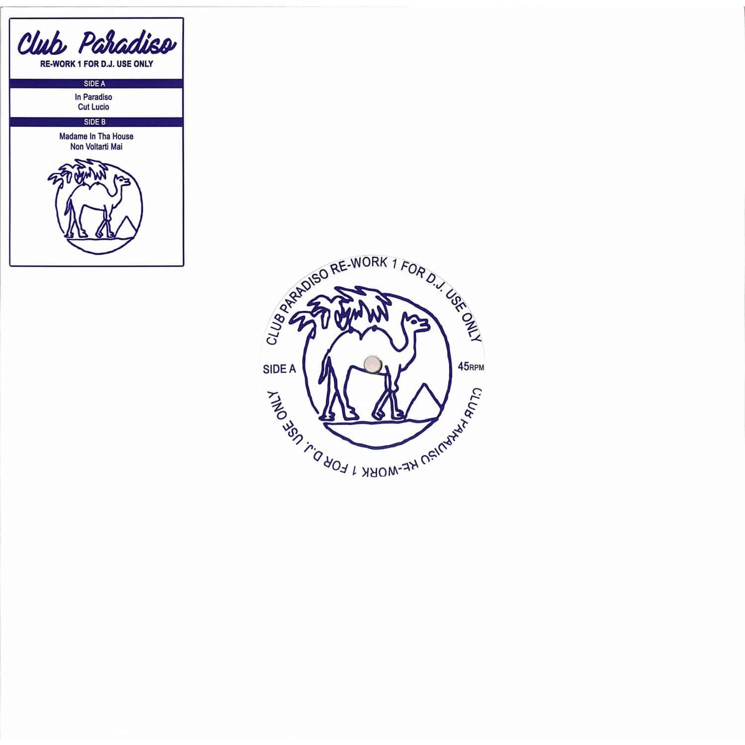 Various Artists - CLUB PARADISO RE-WORK 1 FOR DJ USE ONLY