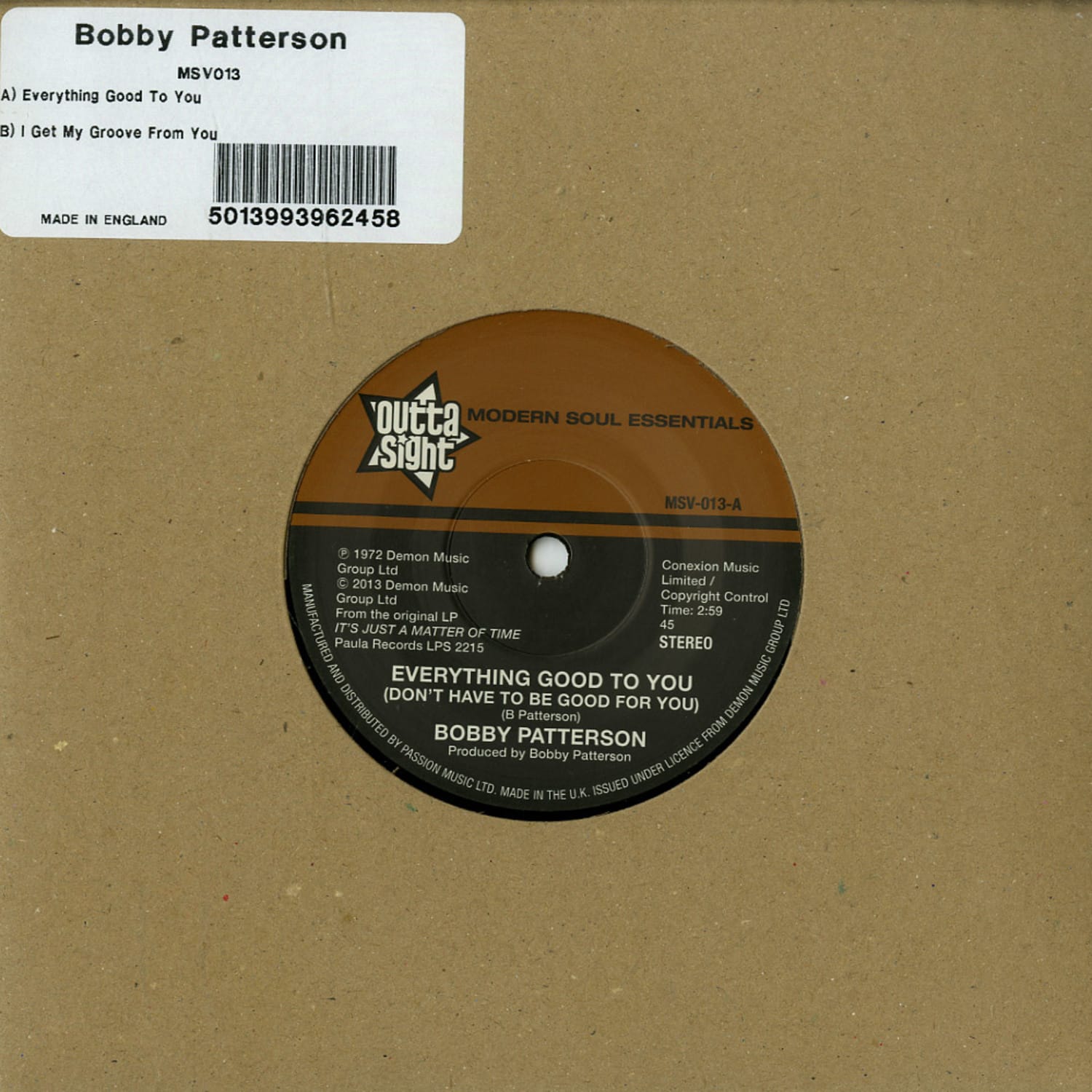 Bobby Patterson - EVERYTHING GOOD TO YOU 