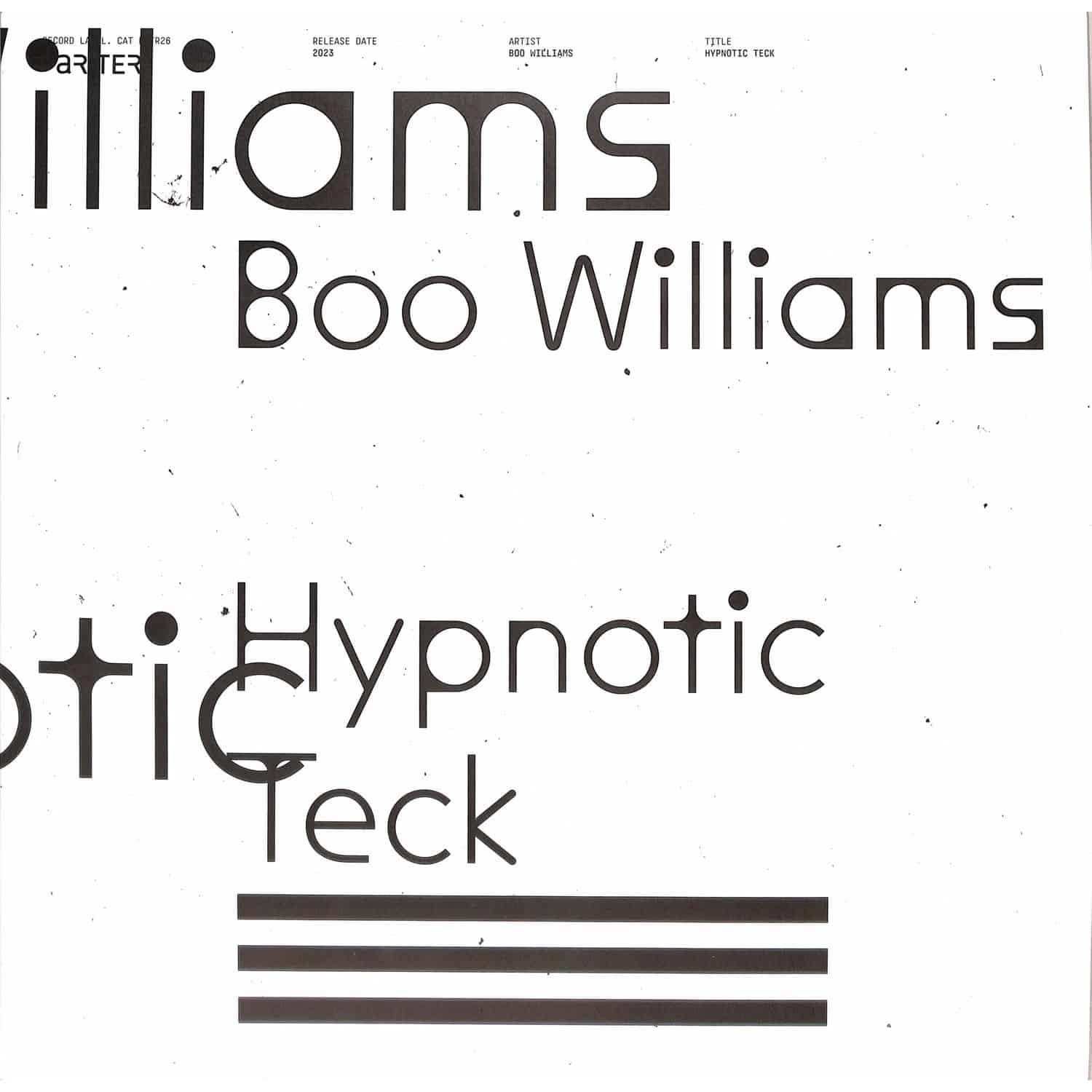 Boo Williams - HYPNOTIC TECK