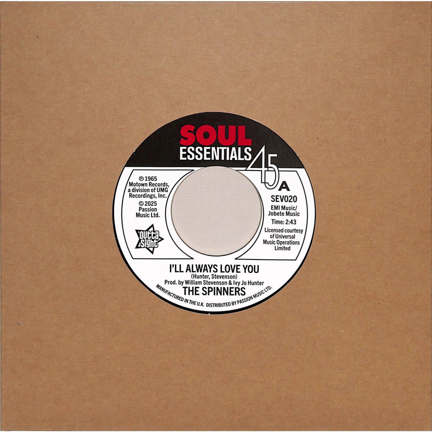 The Spinners - ILL ALWAYS LOVE YOU / WHAT MORE COULD A BOY ASK FOR 