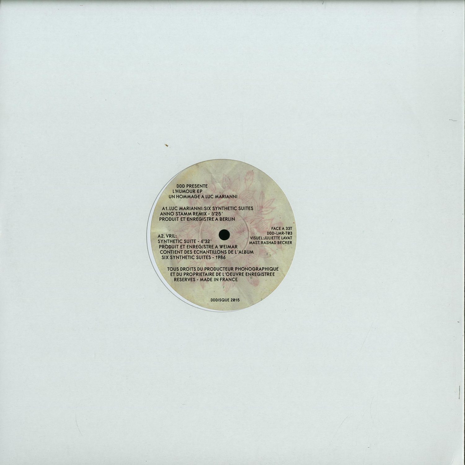 Luc Marianni - L HUMOUR EP W/ ANNO STAMM REMIXES