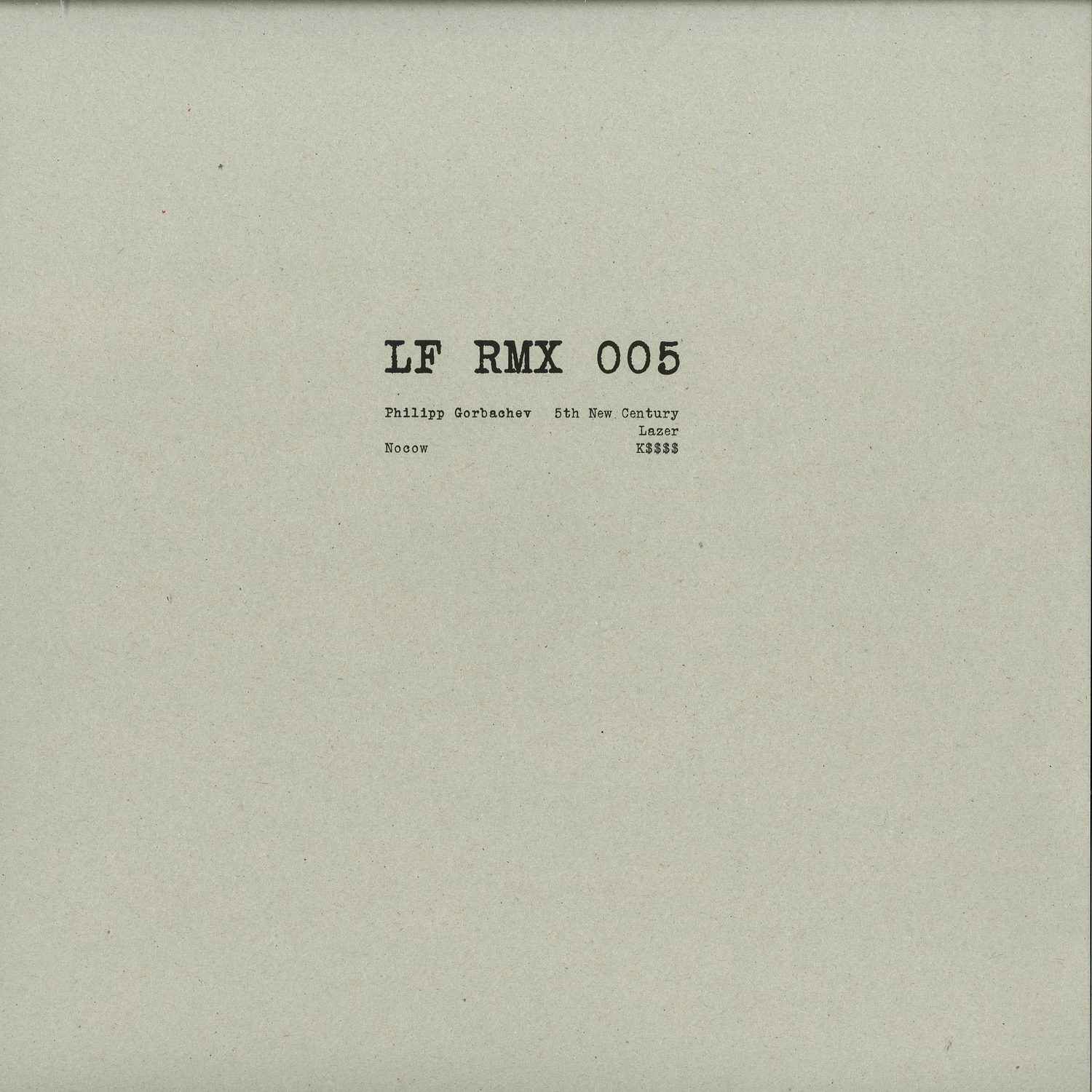 Philipp Gorbachev, Nocow - LFRMX005 