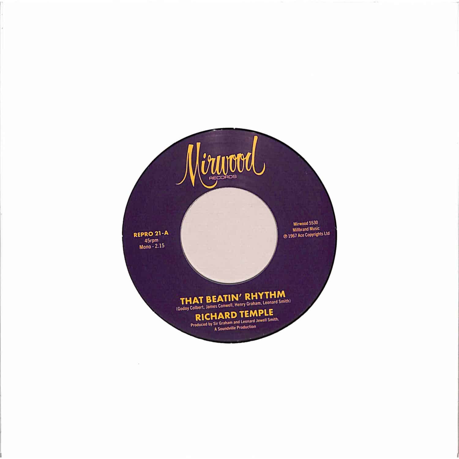 Richard Temple / Jimmy Conwell - THAT BEATIN RHYTHM / CIGARETTE ASHES