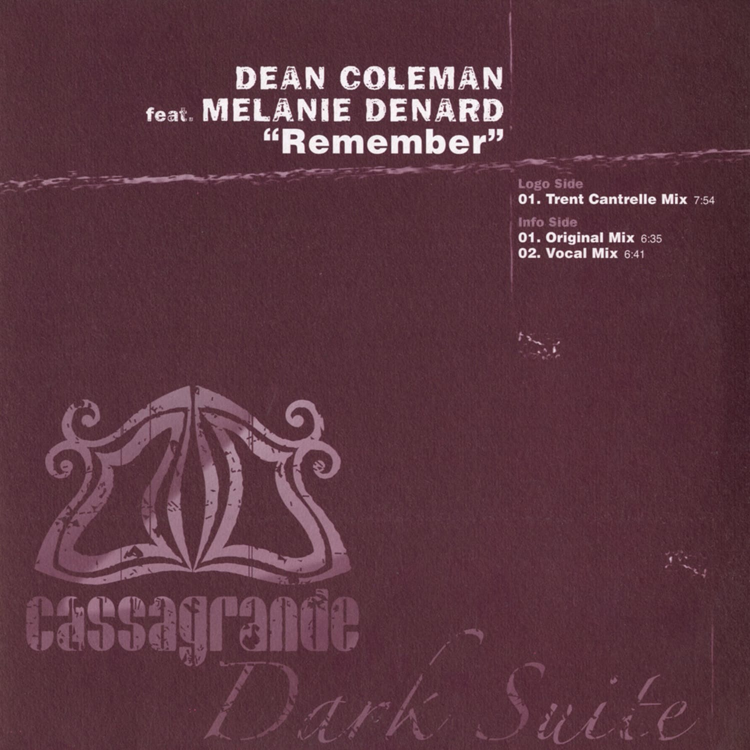 Dean Coleman feat. Melanie - REMEMBER