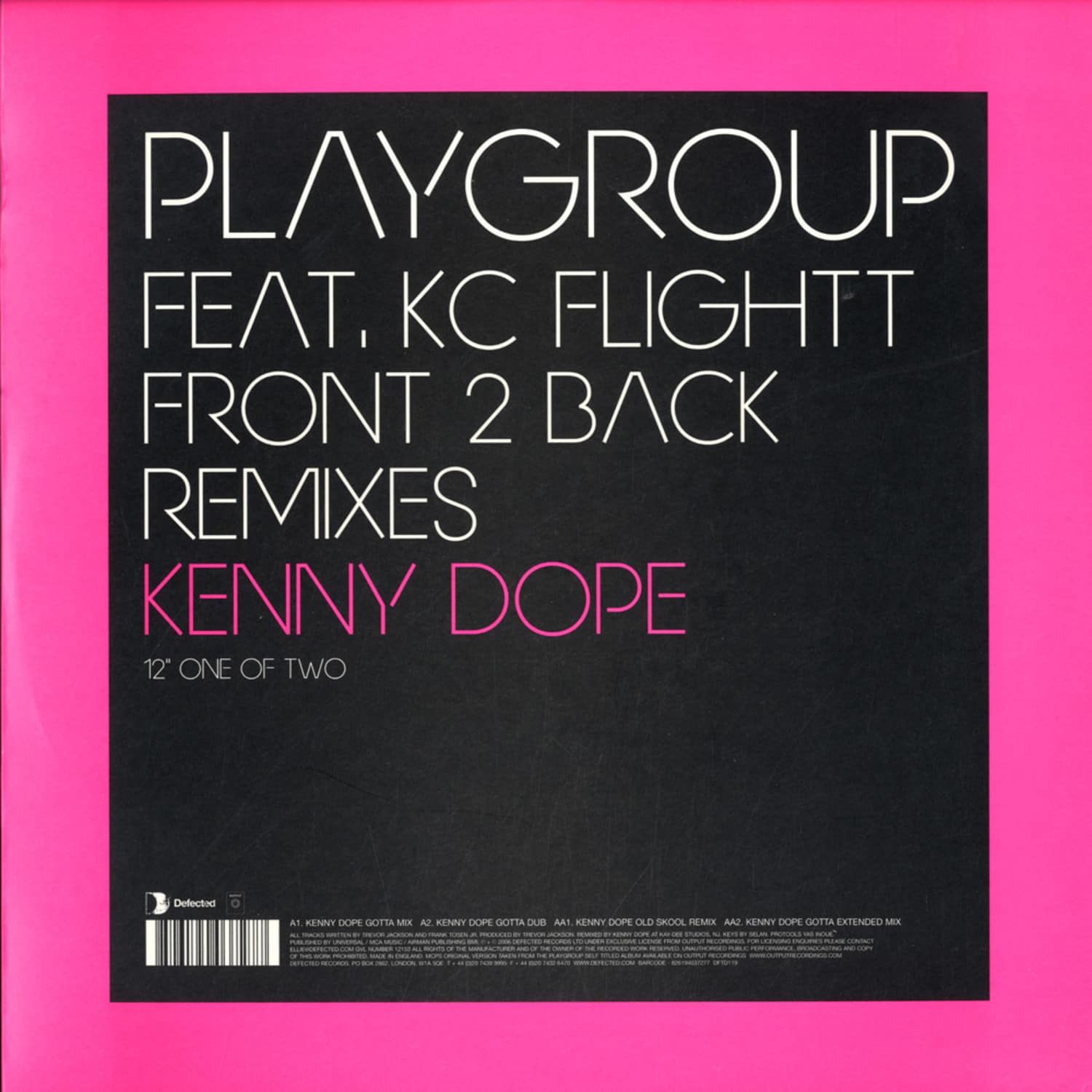 Playgroup feat. KC Flightt - FRONT 2 BACK KENNY DOPE REMIXES