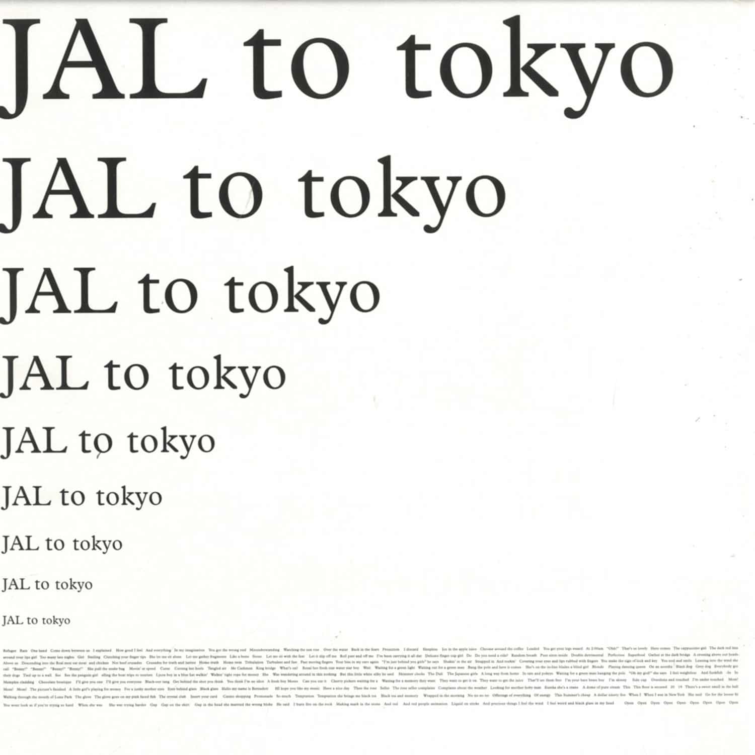 Underworld - JAL TO TOKYO