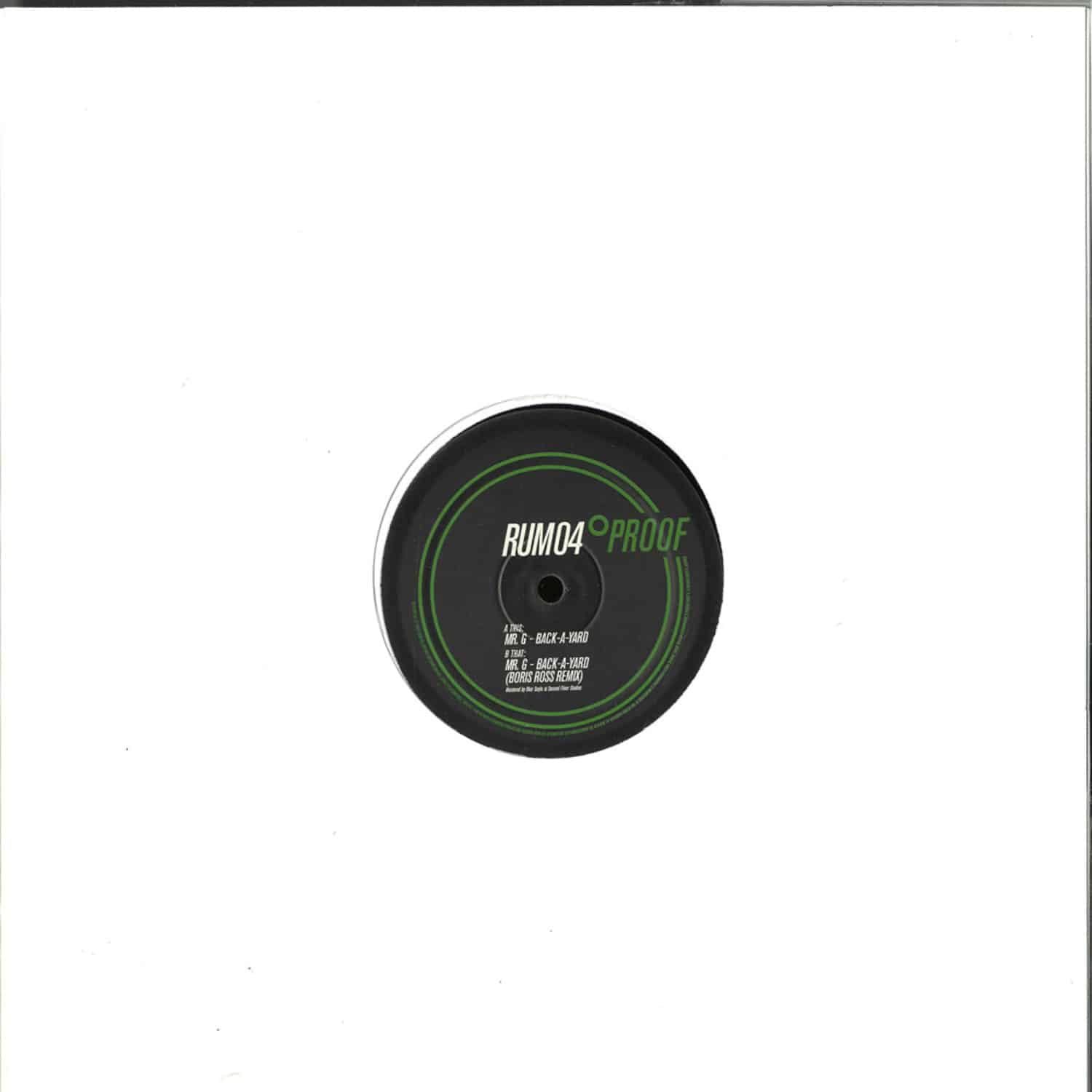 Mr G - BACK A YARD / BORIS RO. REMIX