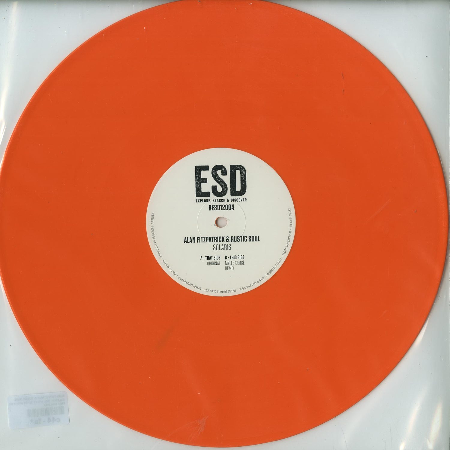 Alan Fitzpatrick & Rustic Soul - SOLARIS - INCL MYLES SERGE REMIX