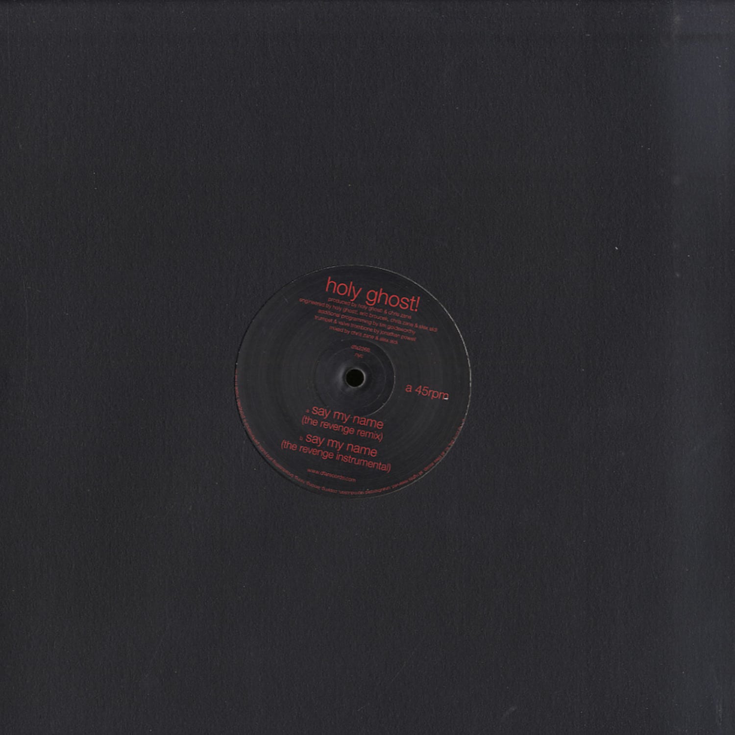 Holy Ghost - SAY MY NAME - THE REVENGE REMIXES