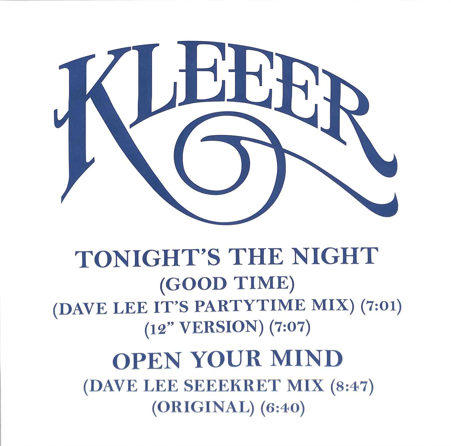 Kleeer - TONIGHTS THE NIGHT 