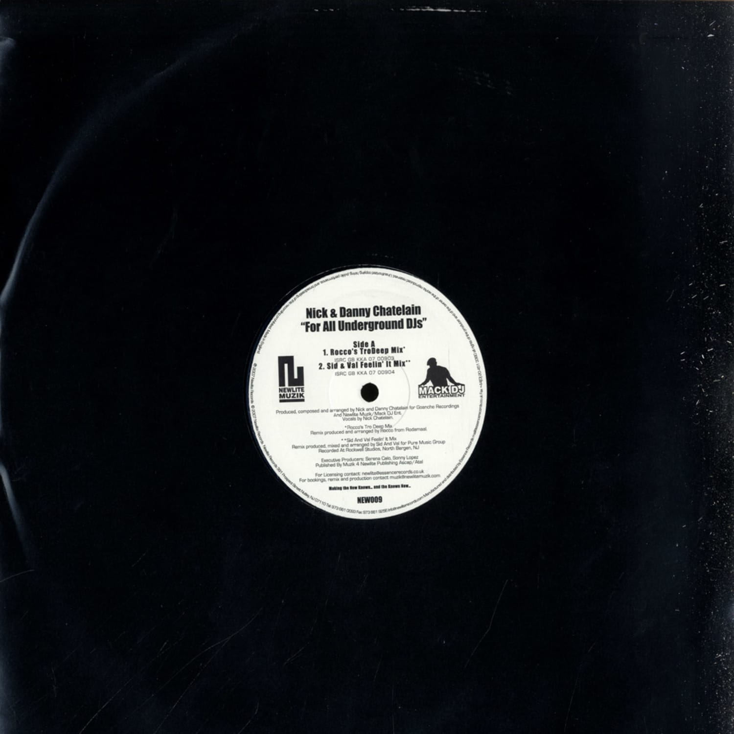 Nick & Danny Chatelain - FOR ALL UNDERGROUND DJS