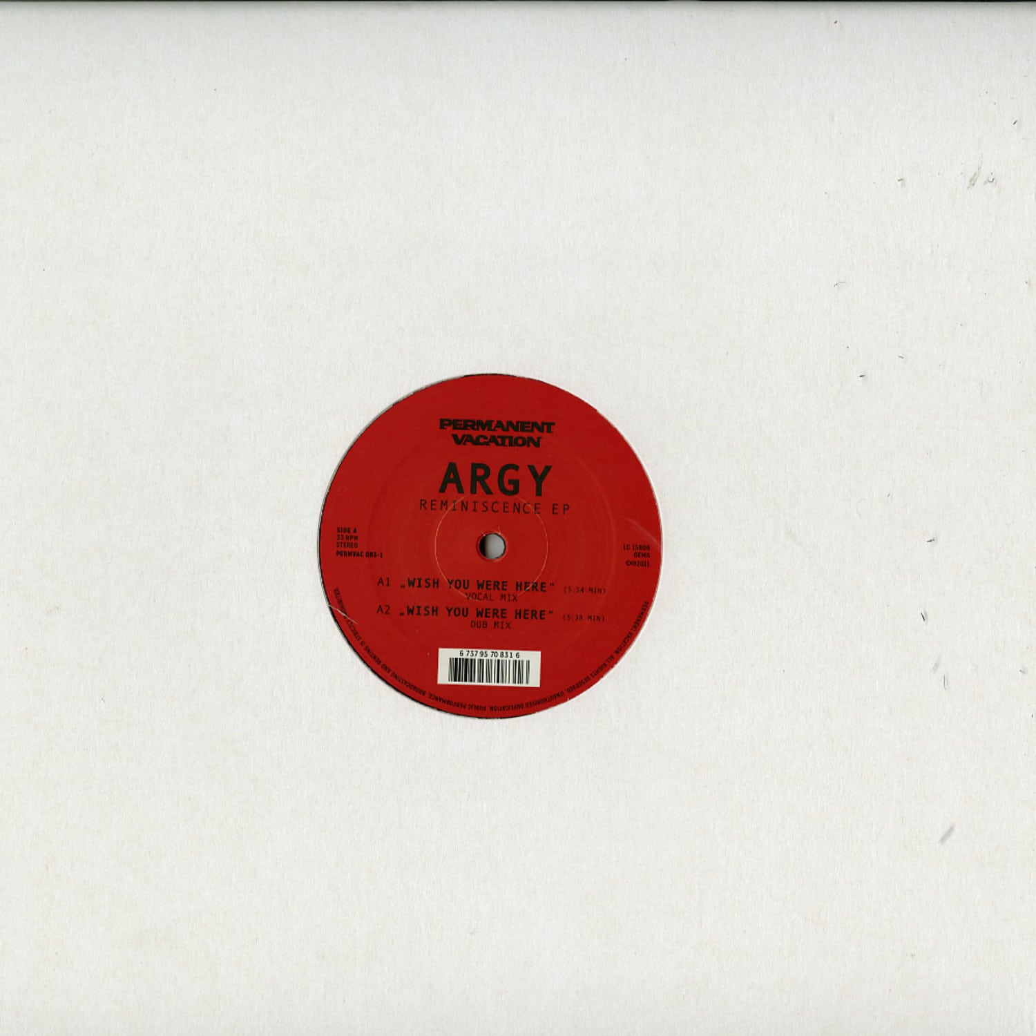 ARGY - REMINISCENCE EP