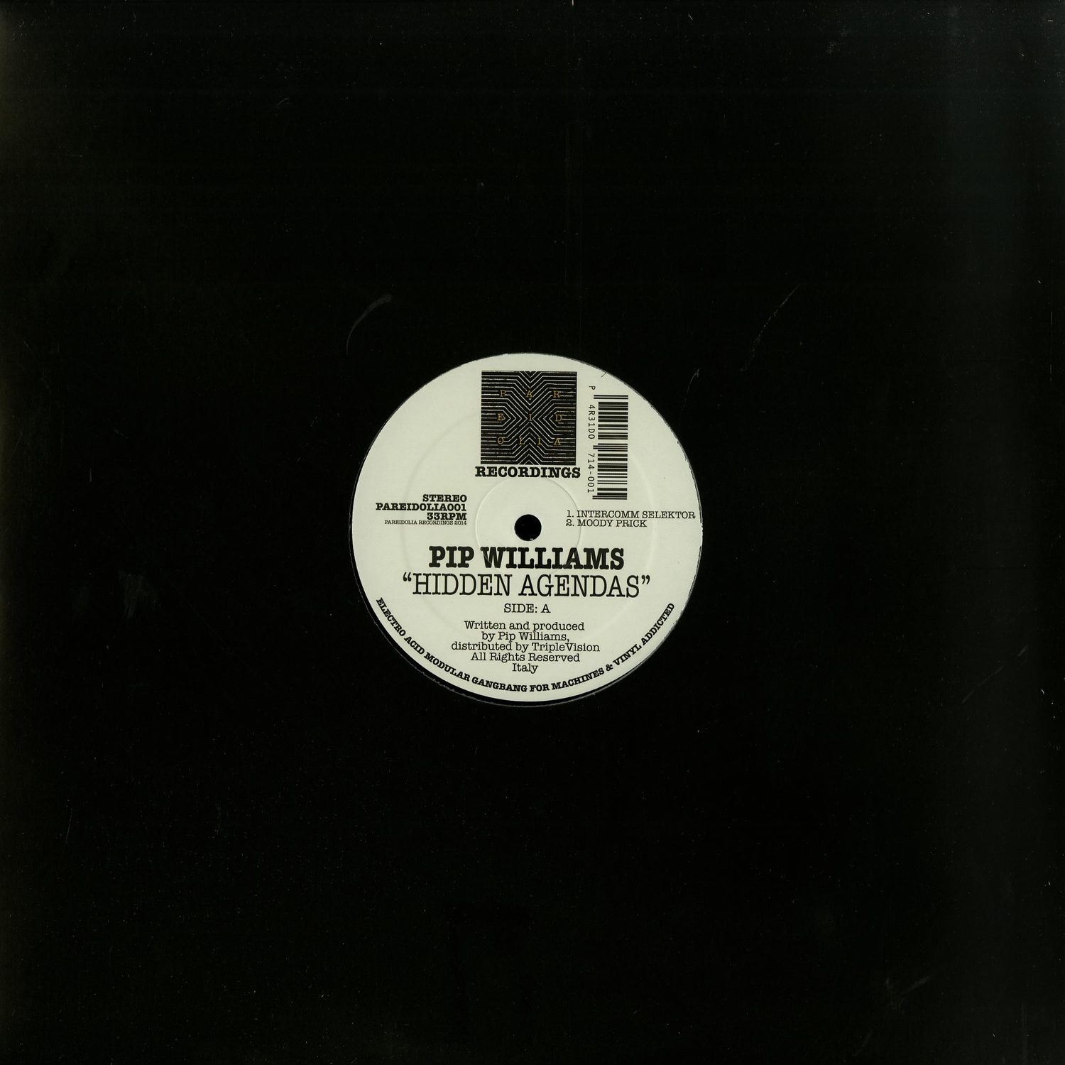 Pip Williams - HIDDEN AGENDAS EP 