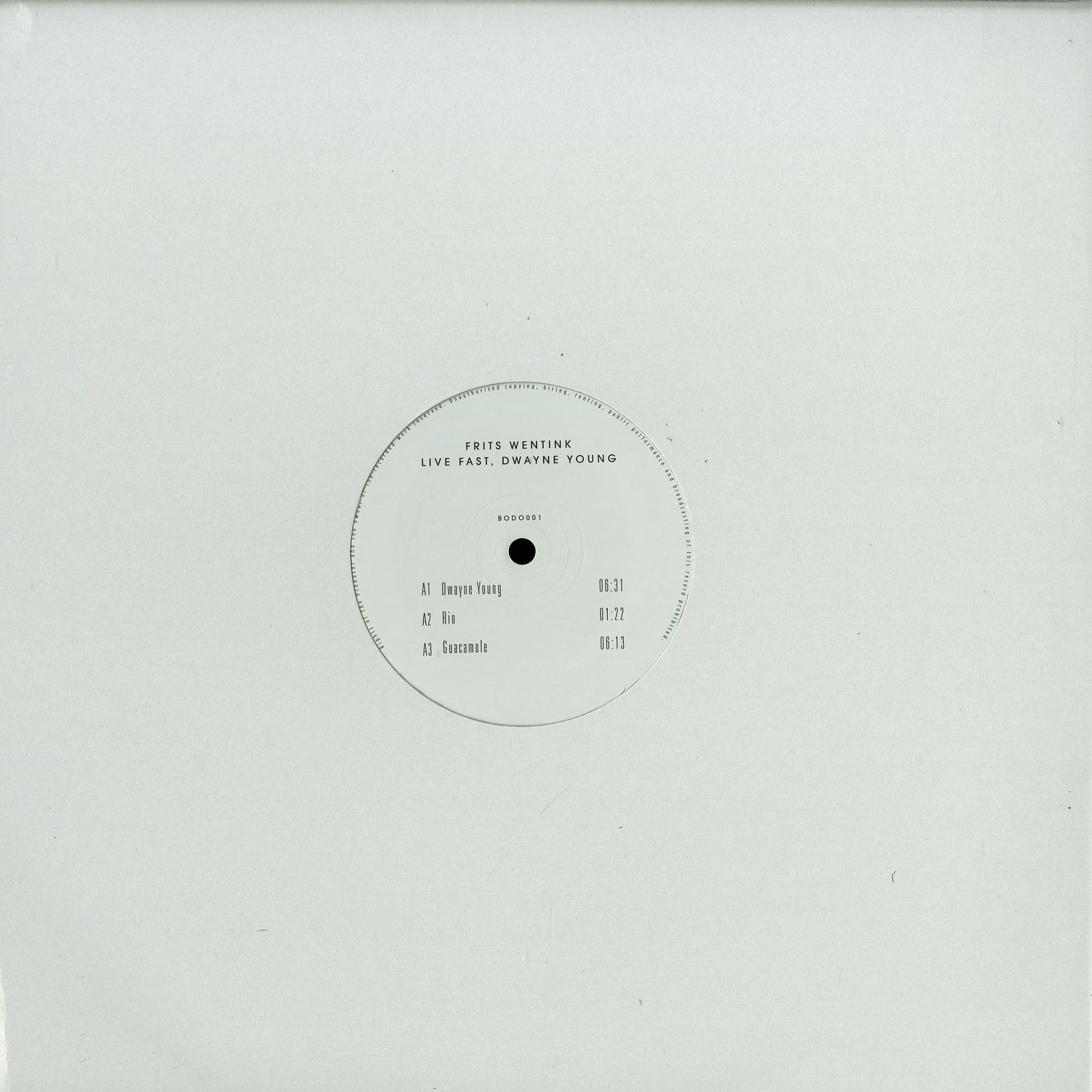 Frits Wentink - LIVE FAST, DWAYNE YOUNG