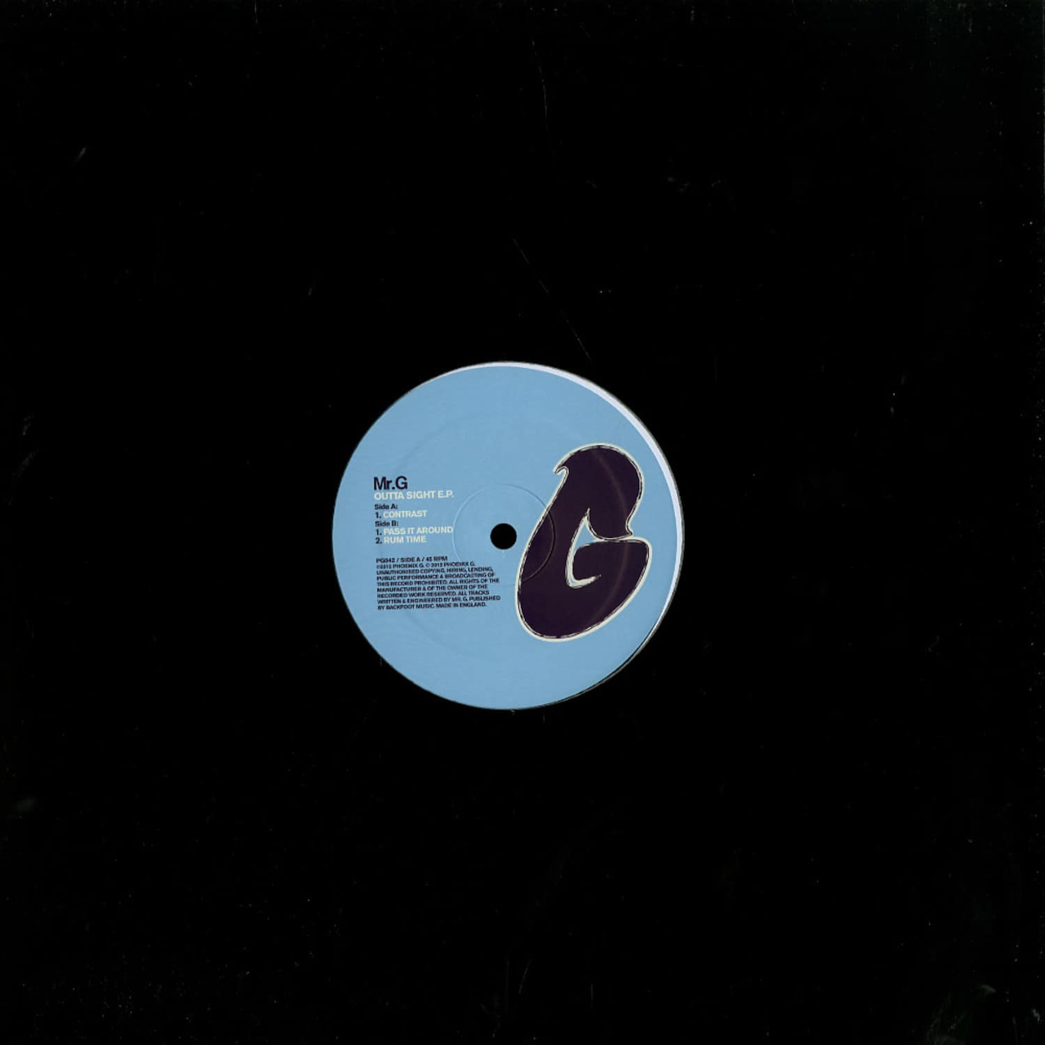 Mr. G - OUTTA SIGHT EP