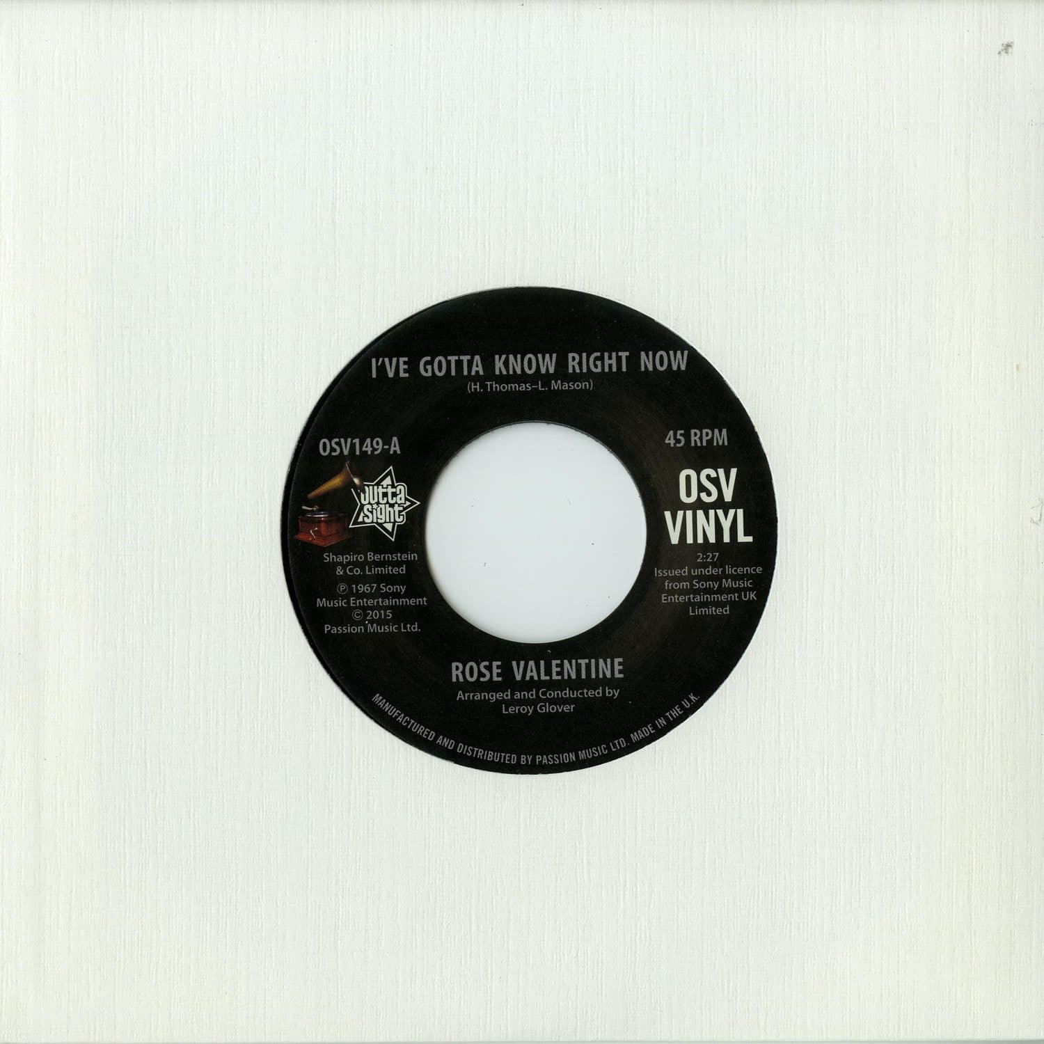 Rose Valentine / Susan Barrett - I VE GOTTA KNOW RIGHT NOW / WHAT S IT GONNA BE 