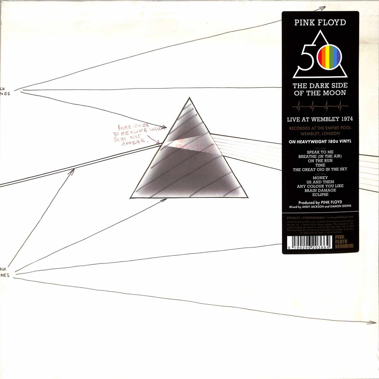 Pink Floyd - THE DARK SIDE OF THE MOON - LIVE AT WEMBLEY 1974 1LP 