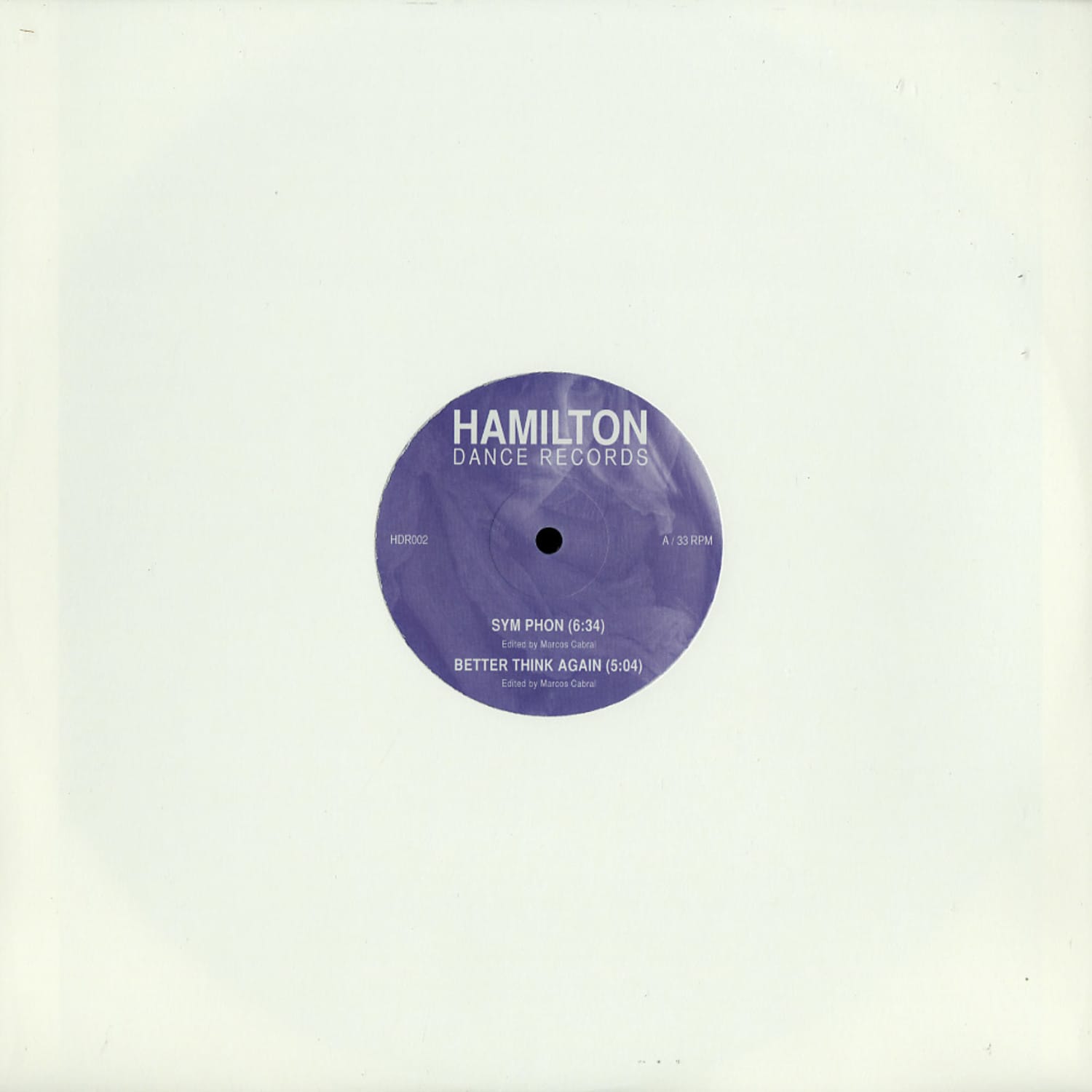 Marcos Cabral - HAMILTON DANCE RECORDS 002