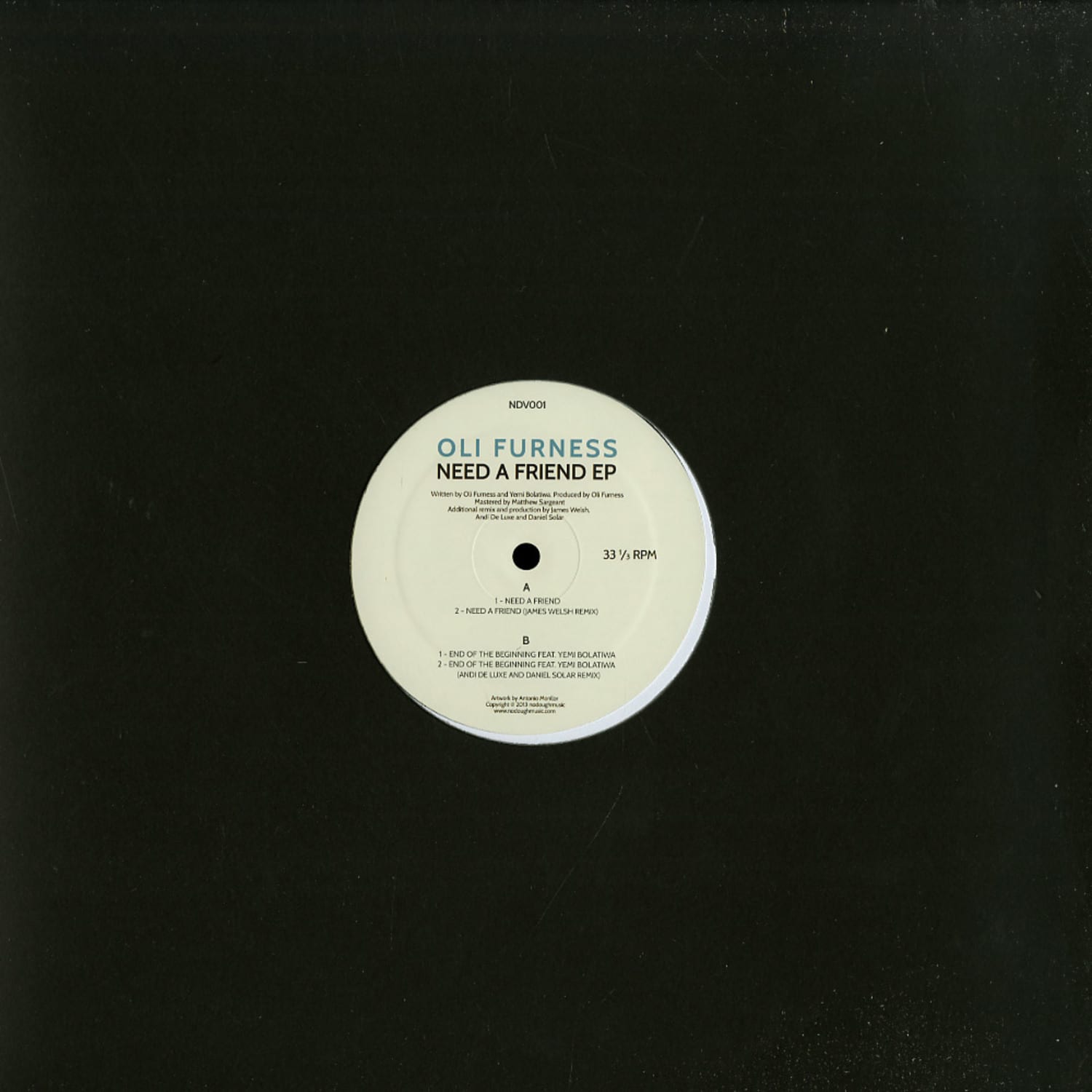 Oli Furness - NEED A FRIEND EP