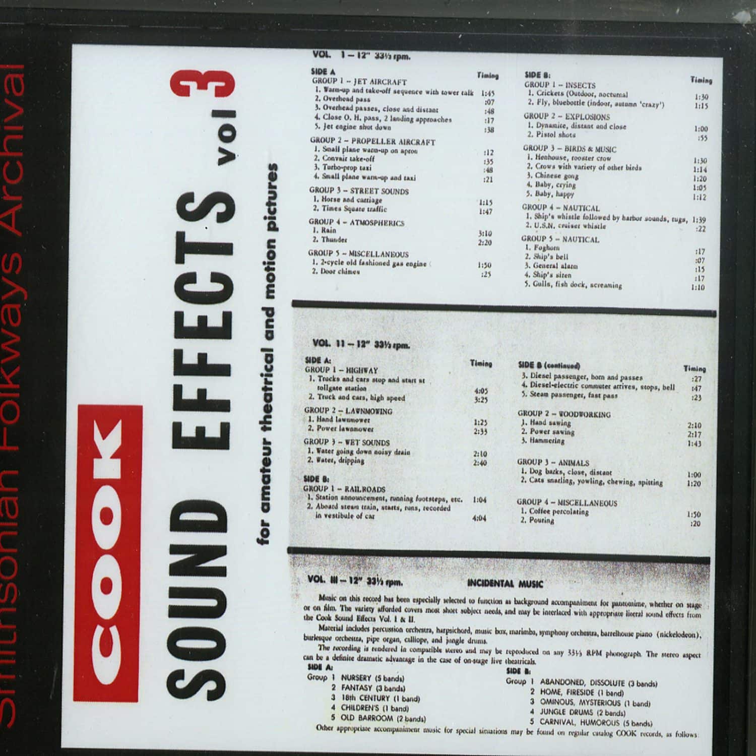 Sound Effects - VOL. 3 - SOUND EFFECTS 