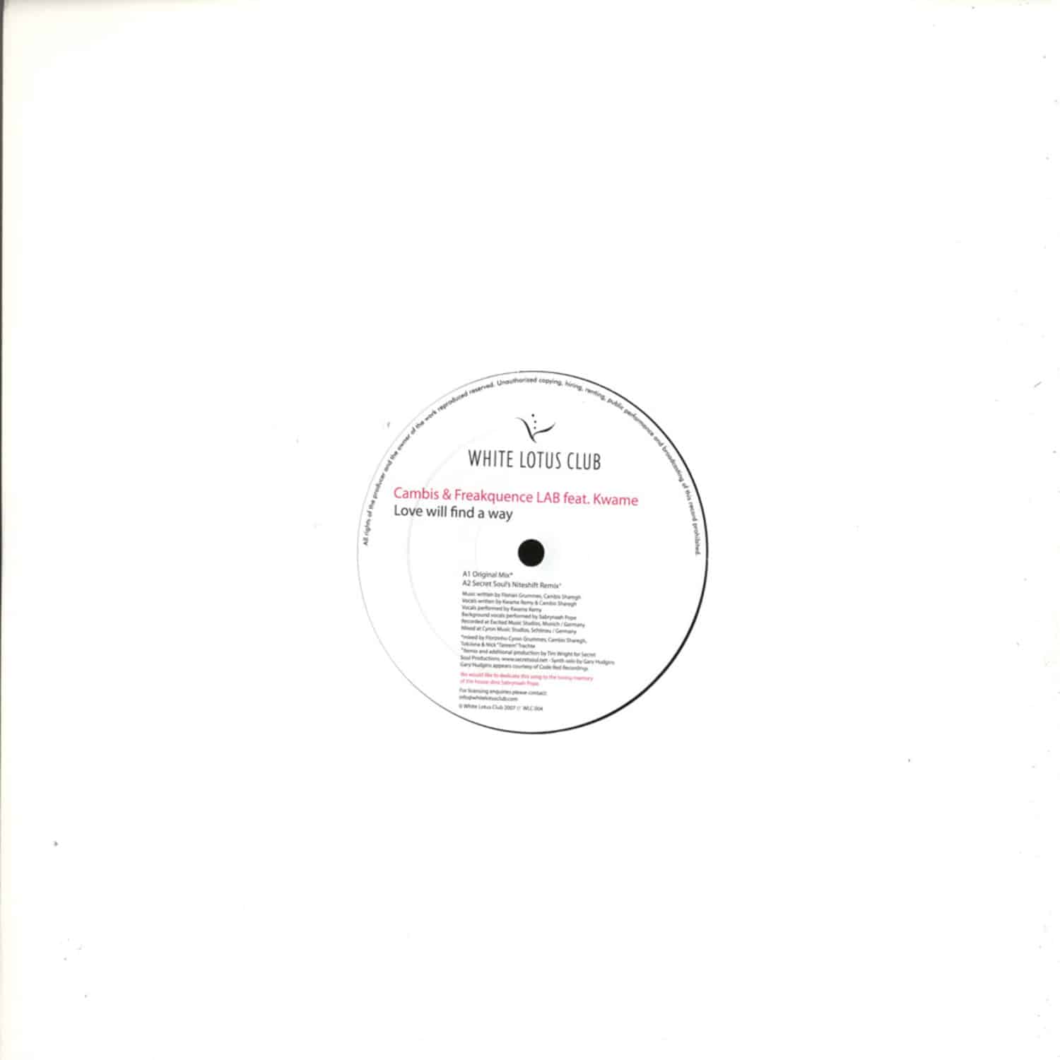 Cambis & Freakquence Lab ft. K - LOVE WILL FIND A WAY