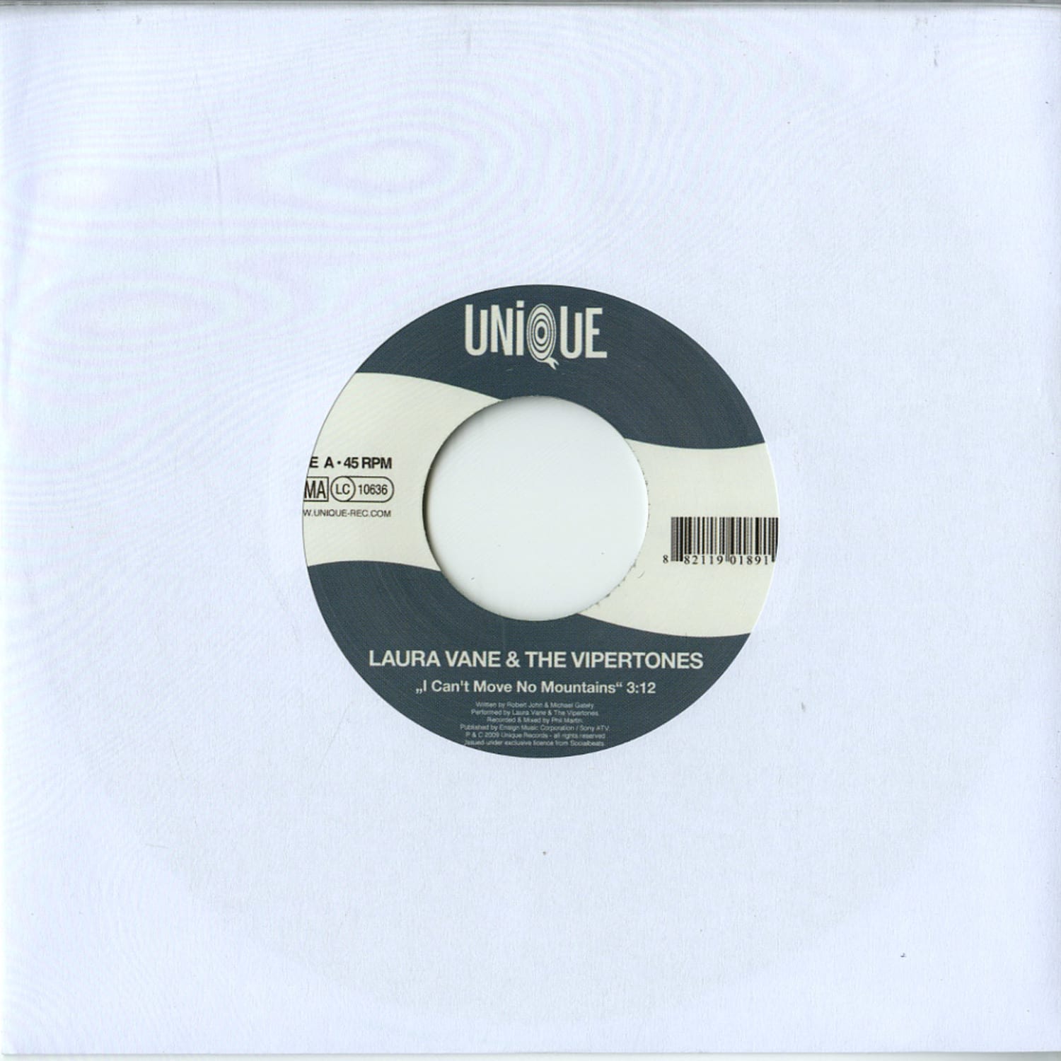 Laura Vane & The Vipertones - I CAN T MOVE NO MOUNTAINS / 110% /7 INCH)