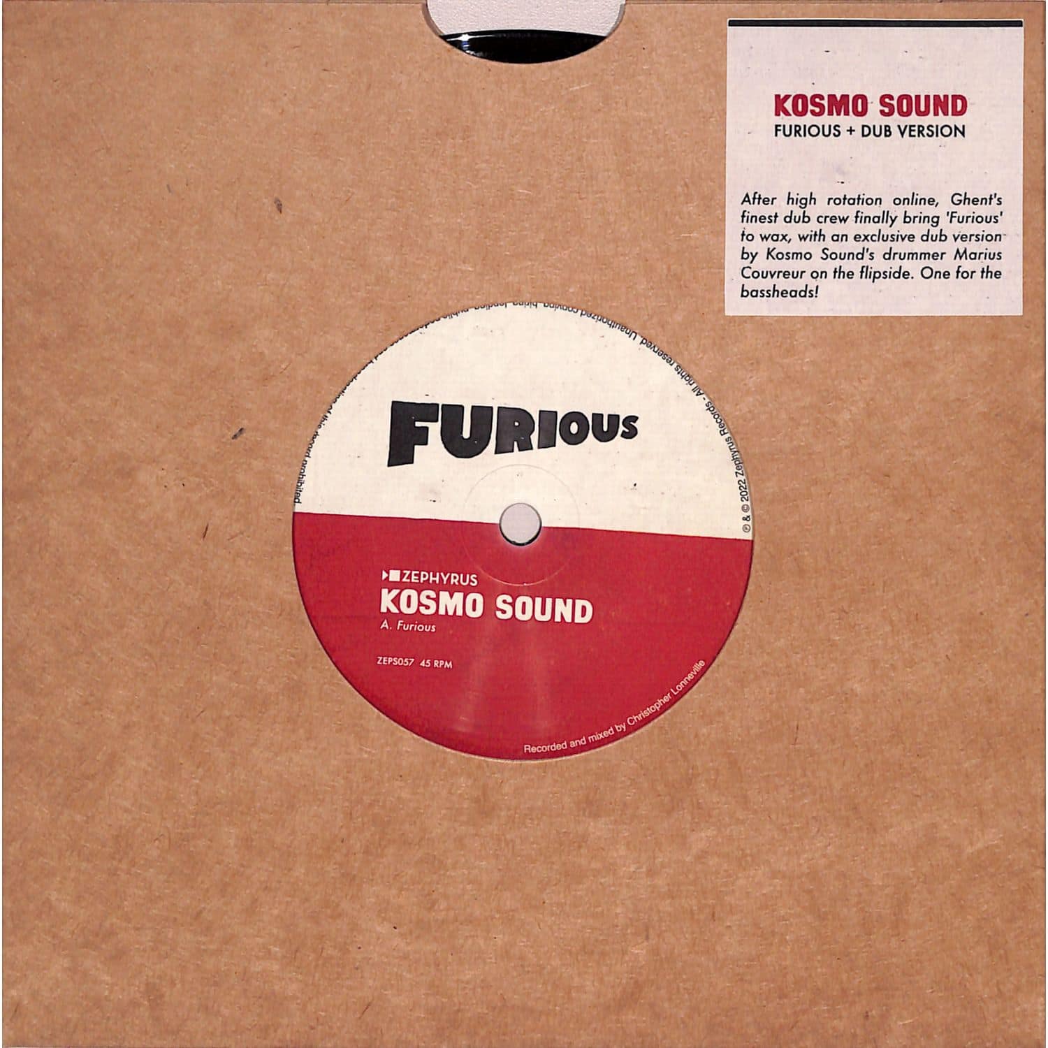 Kosmo Sound - FURIOUS / FURIOUS DUB 