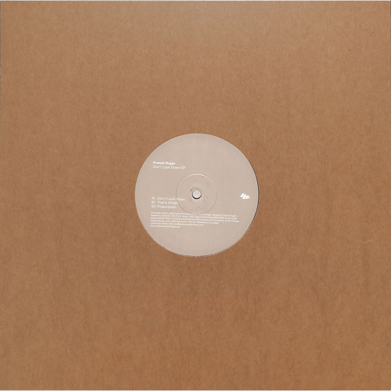 Franck Roger - DONT LOOK DOWN EP