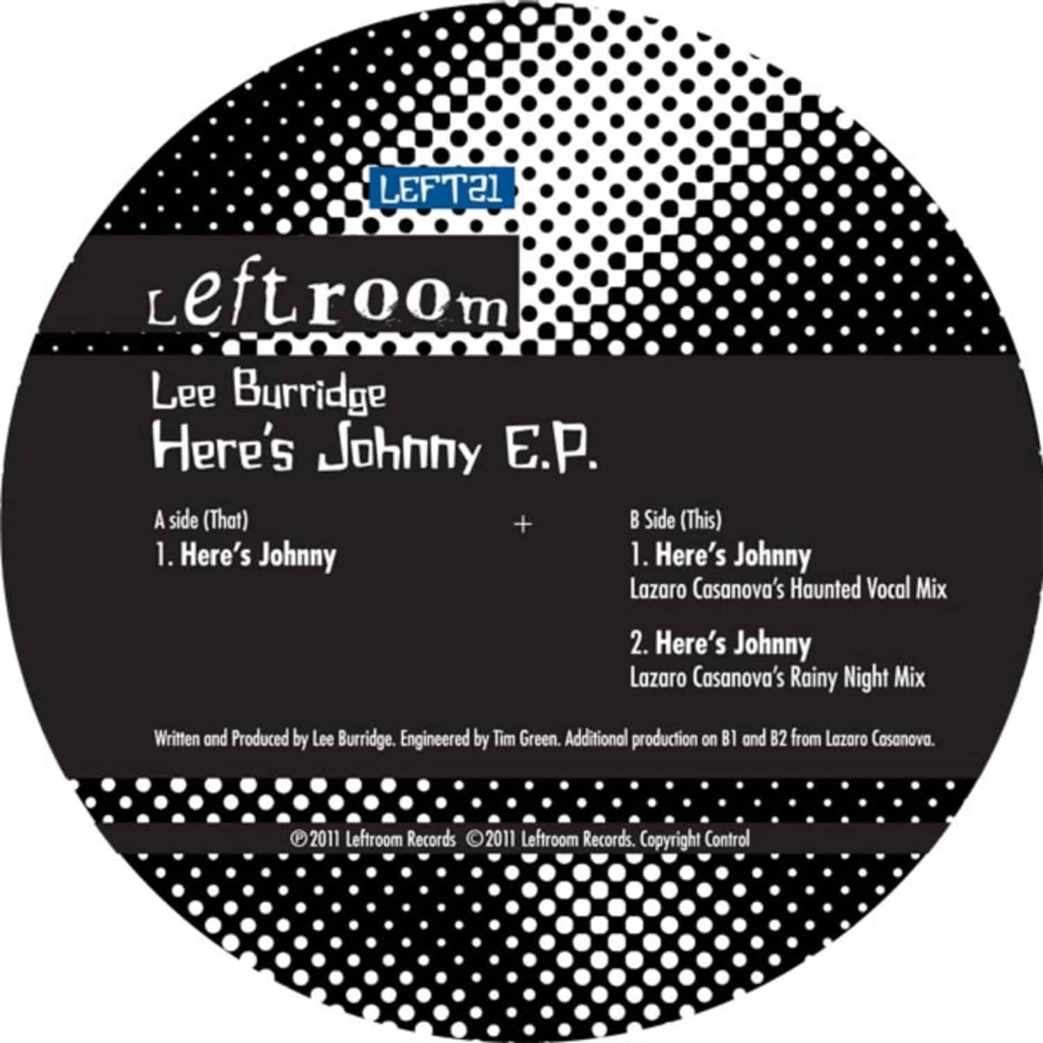 Lee Burridge - HERES JOHNNY EP