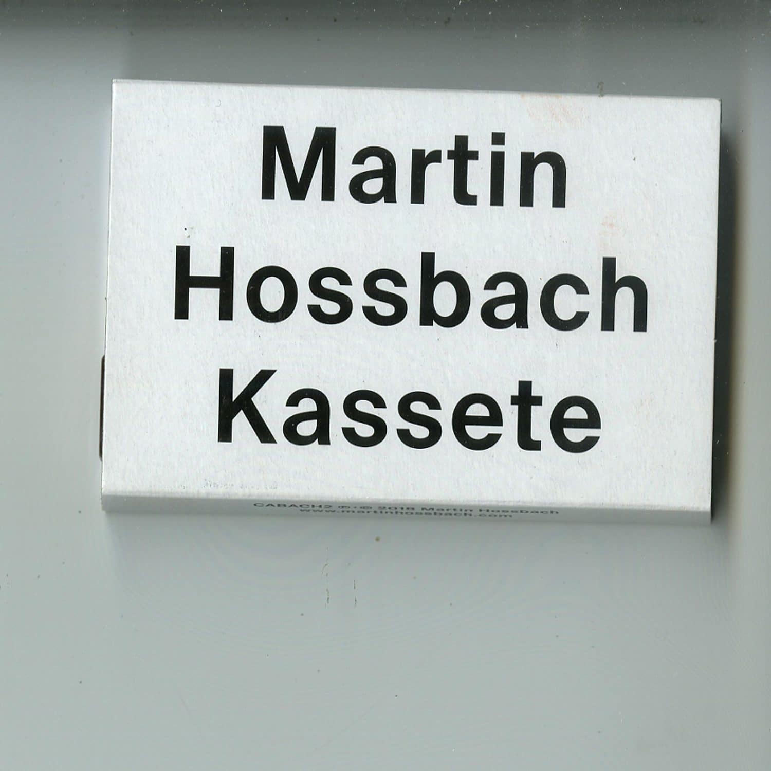 Various Artists - MARTIN HOSSBACH KASSETE 