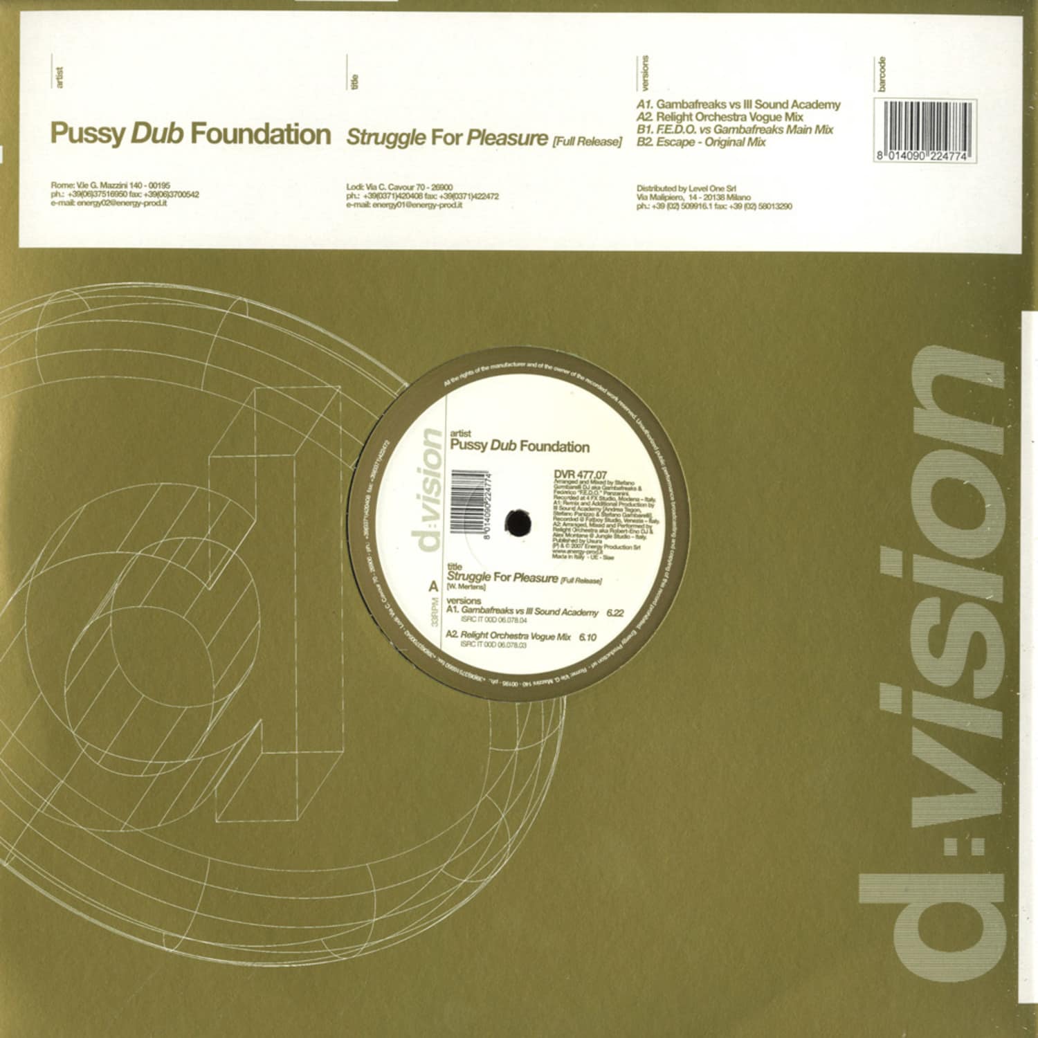 Pussy Dub Foundation - STRUGGLE FOR PLEASURE