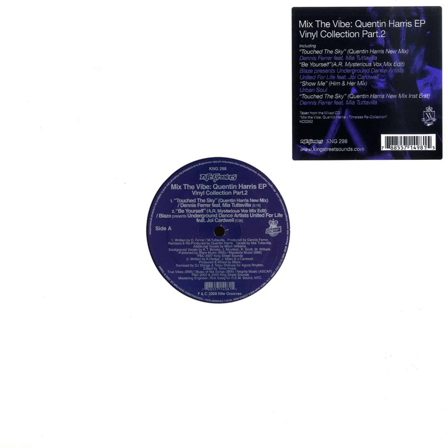 Mix The Vibe - QUENTIN HARRIS EP - VINYL PART 2