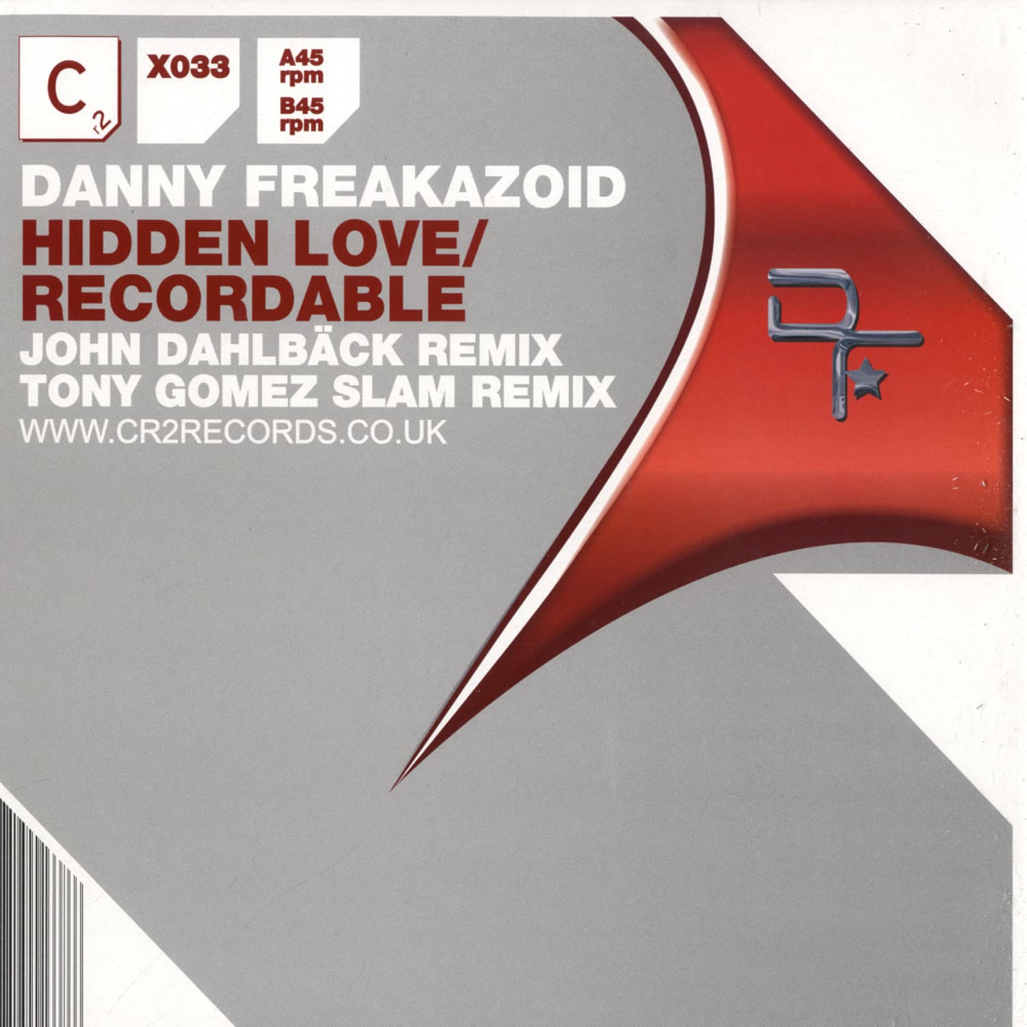 Danny Freakazoid - HIDDEN LOVE / RECORDABLE JOHN DAHBAECK REMIX