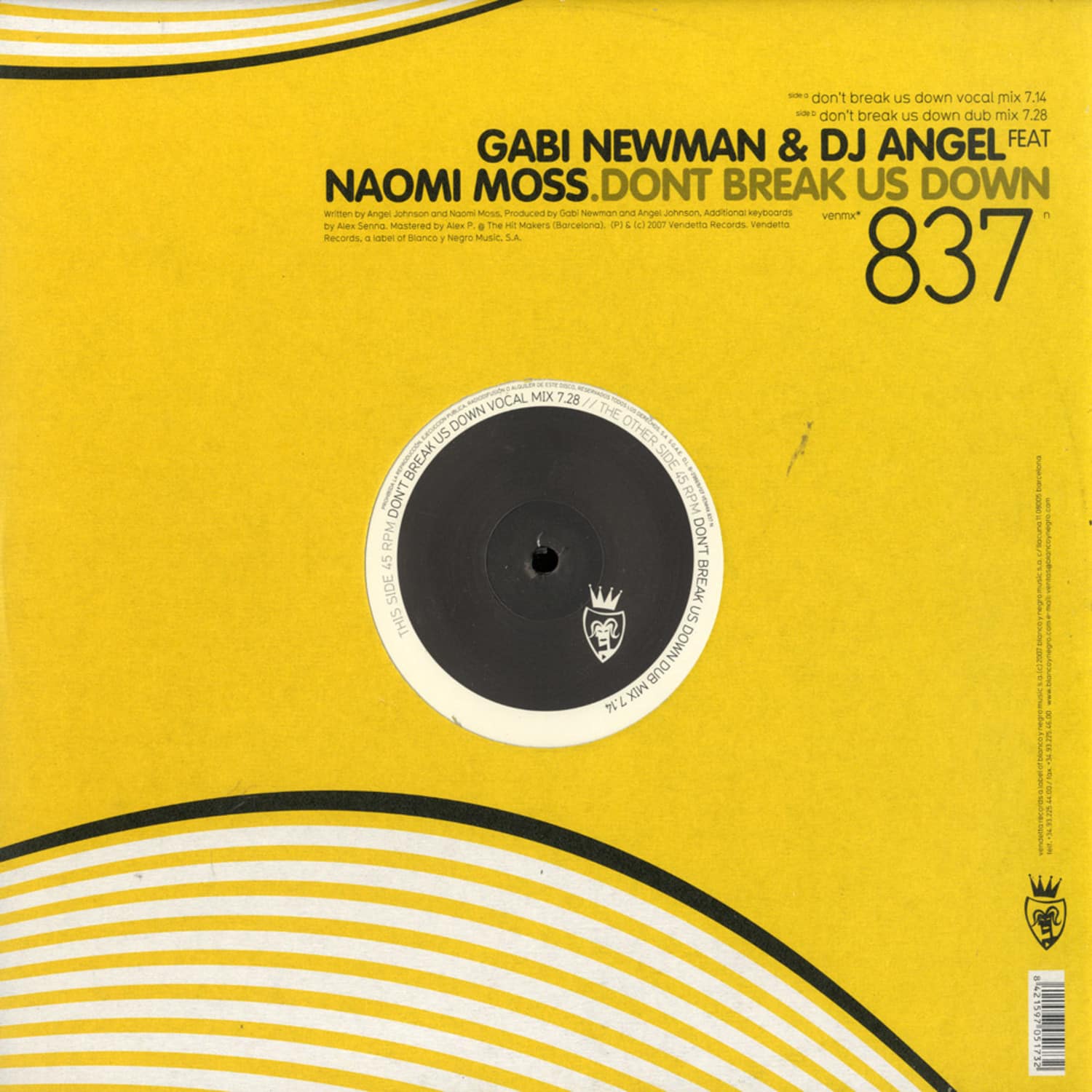 Gabi Newman & DJ Angel feat Naomi Moss - DONT BREAK US DOWN