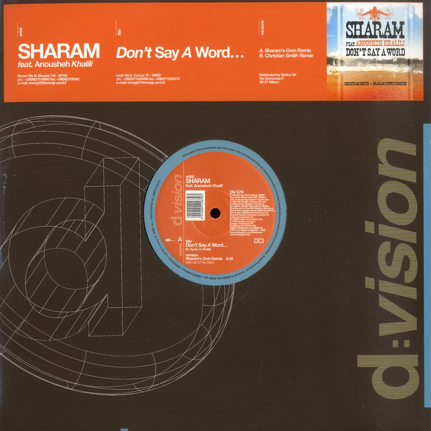 Sharam feat. Anousheh Khalili - DON T SAY A WORD