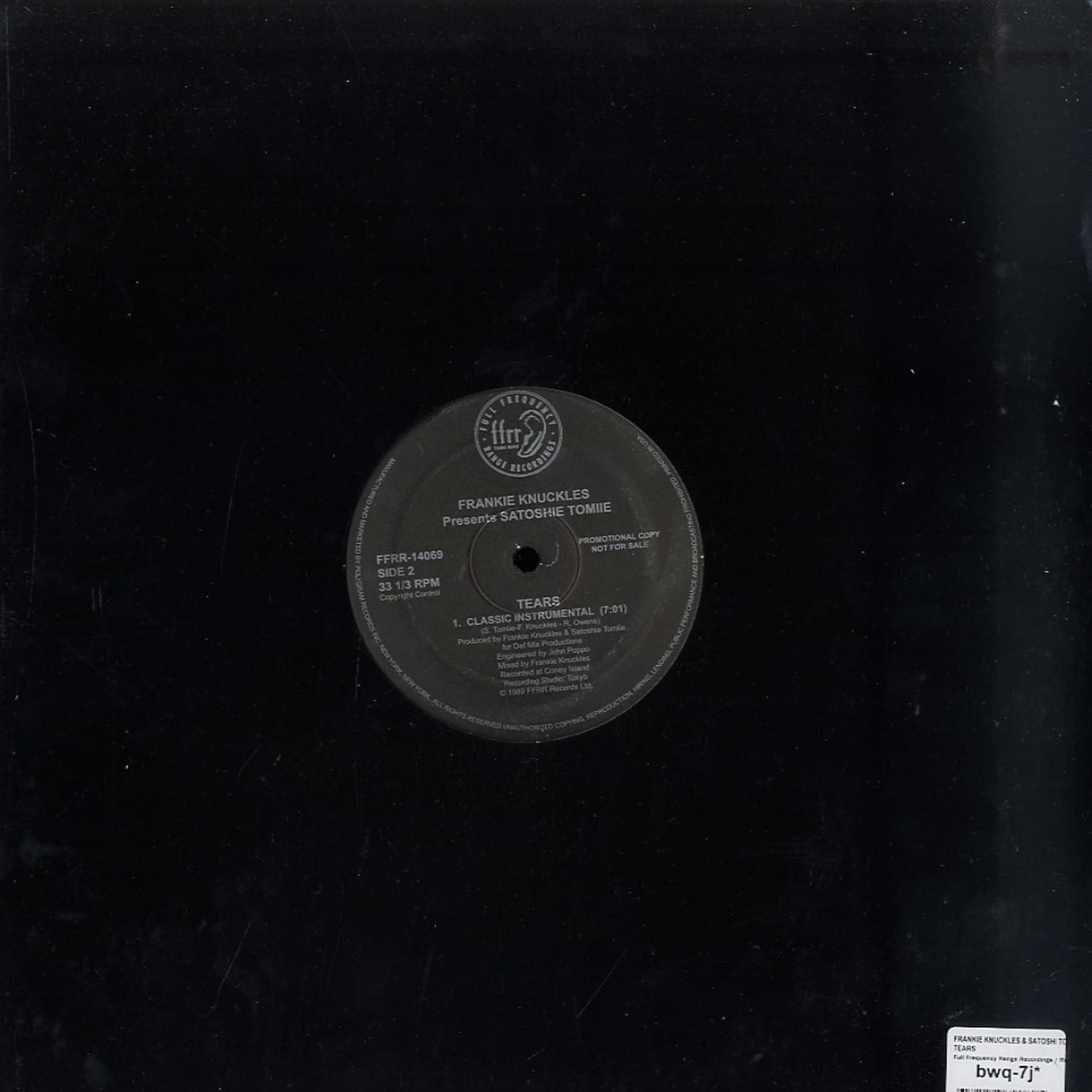 Frankie Knuckles Presents  Satoshie Tomiie - TEARS