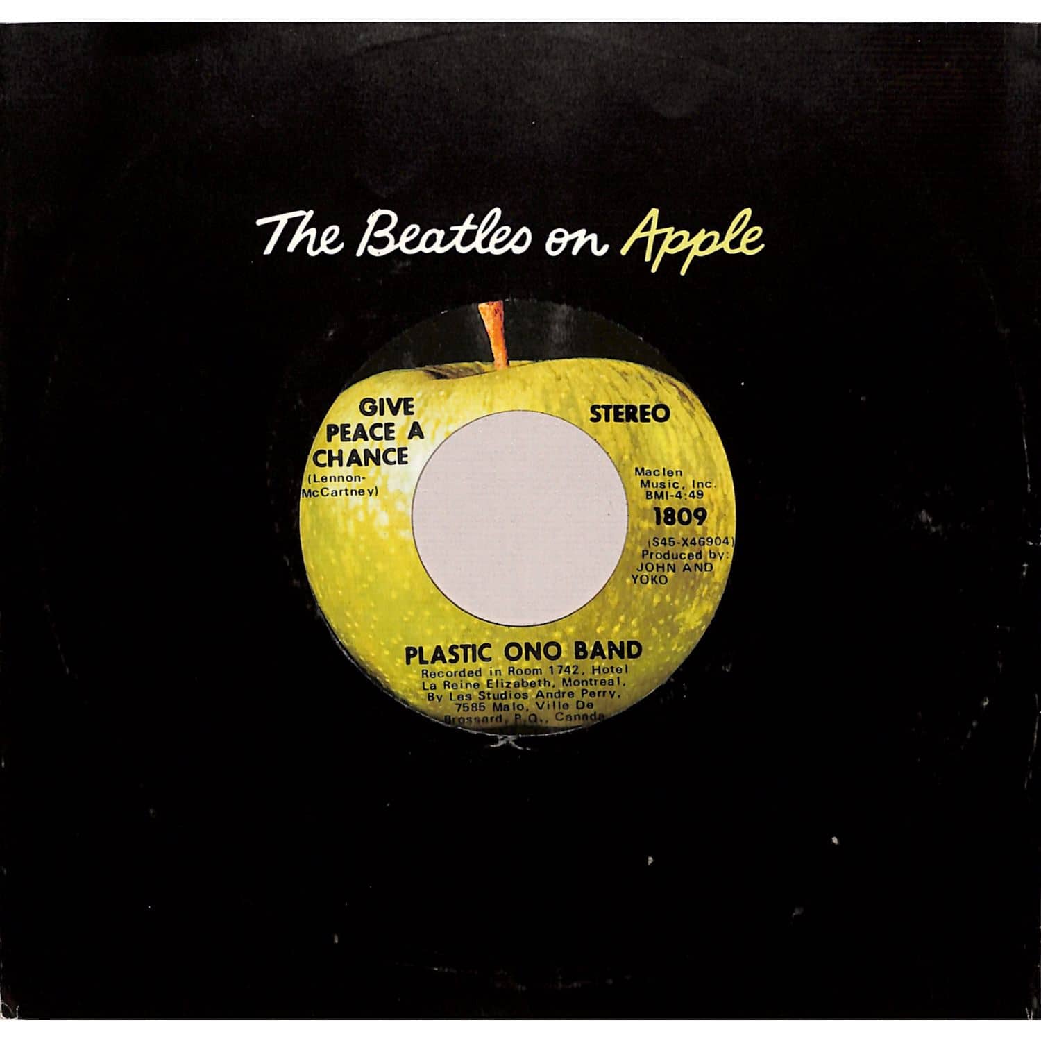 Plastic One Band  - GIVE PEACE A CHANCE / REMEMBER LOVE 