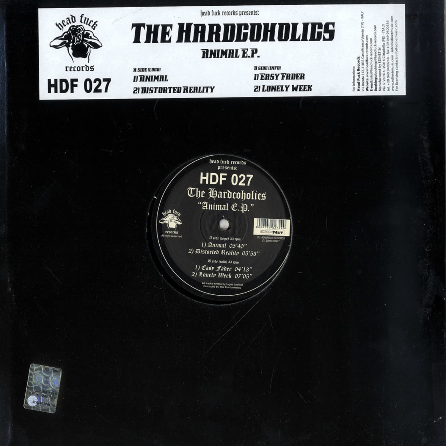 The Hardcoholics - ANIMAL EP