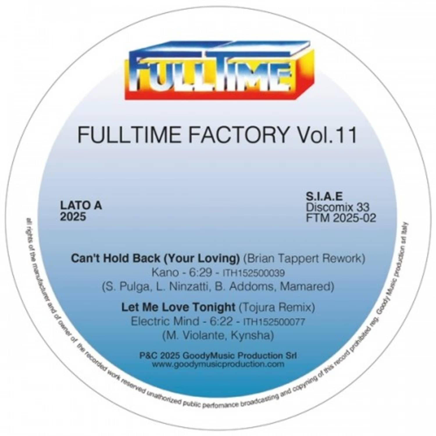 Various Artists - FULLTIME FACTORY VOL. 11 EP