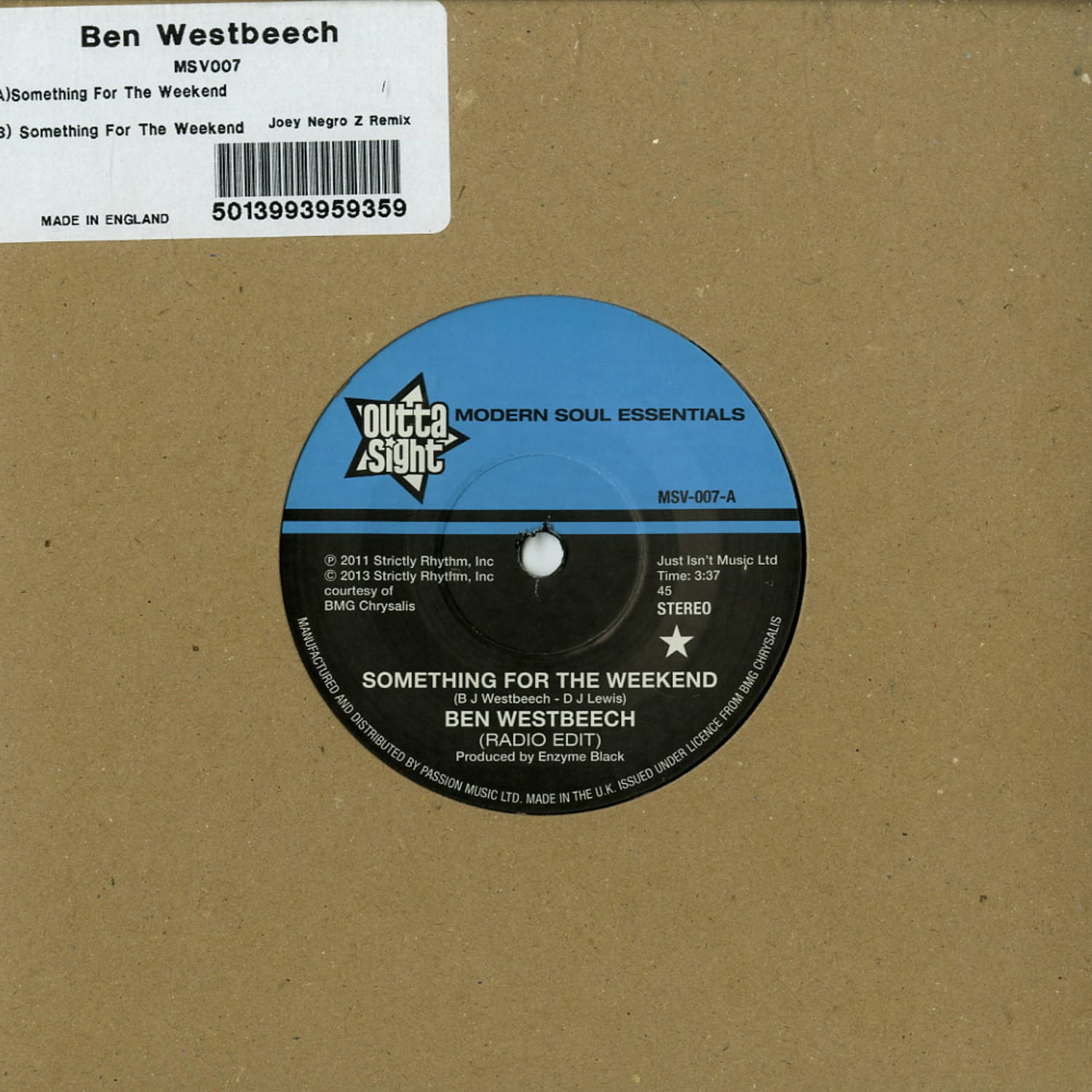 Ben Westbeech - SOMETHING FOR THE WEEKEND 