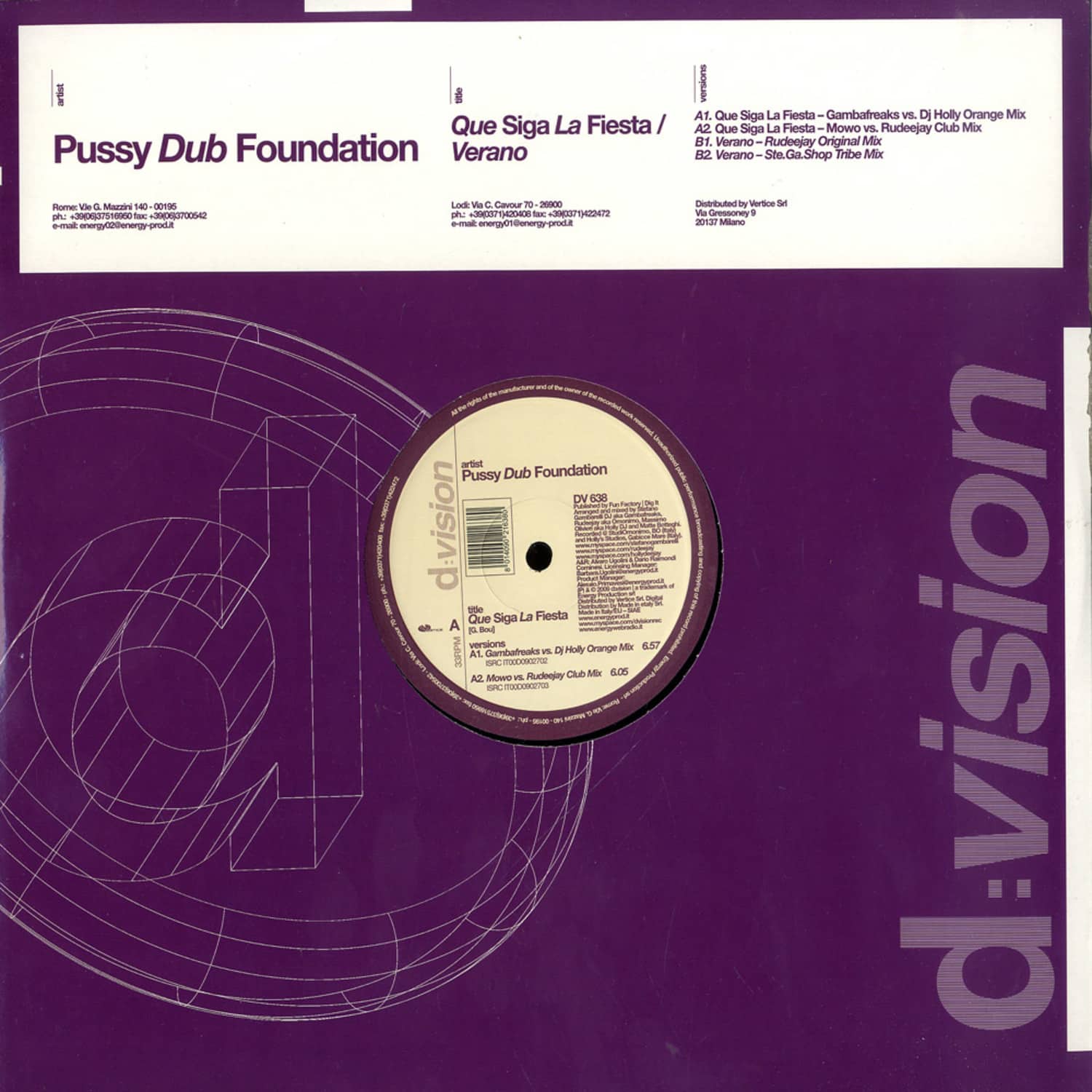 Pussy Dub Foundation - QUE SIGA LA FIESTA / VERANO