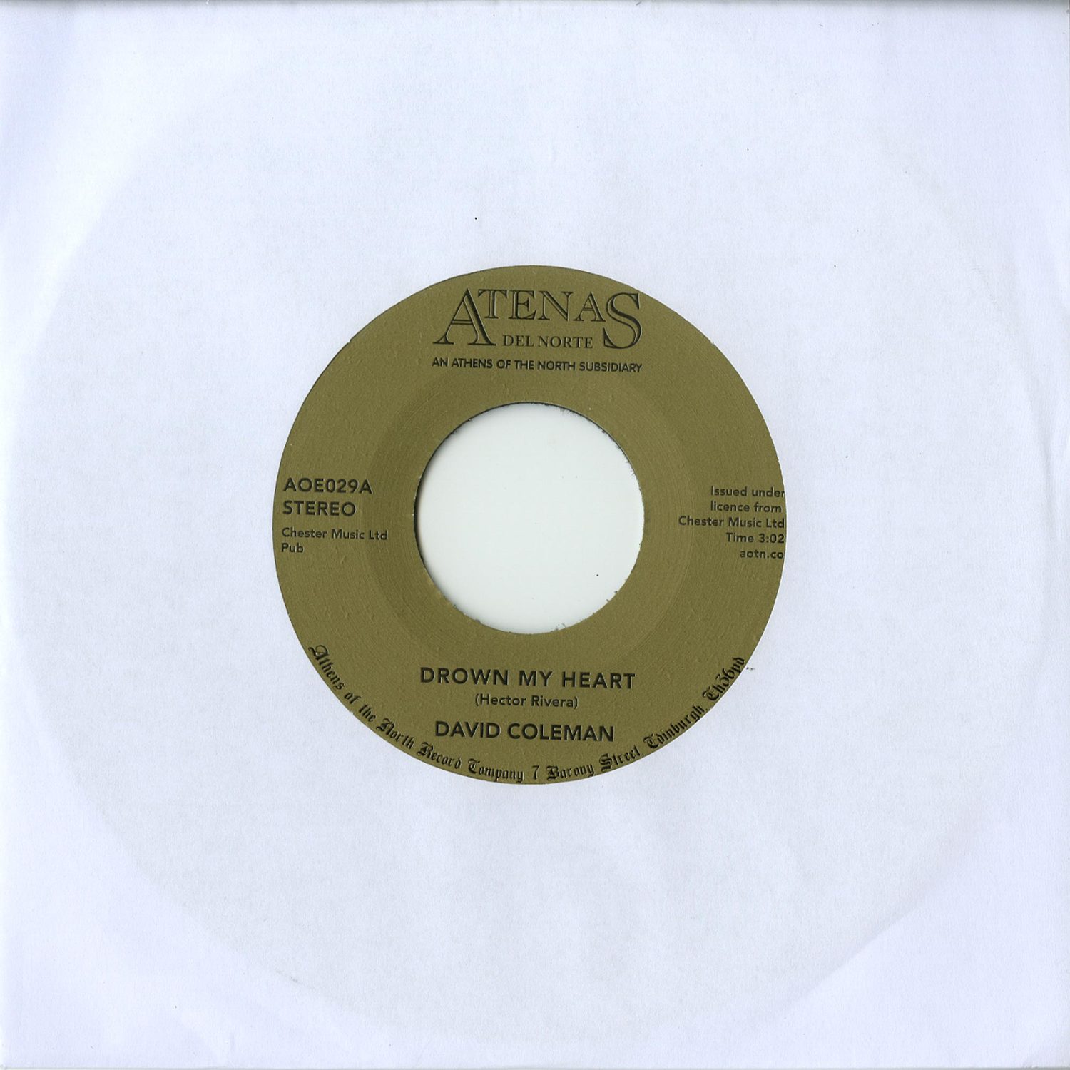 David Coleman - DROWN MY HEART / MY FOOLISH HEART 