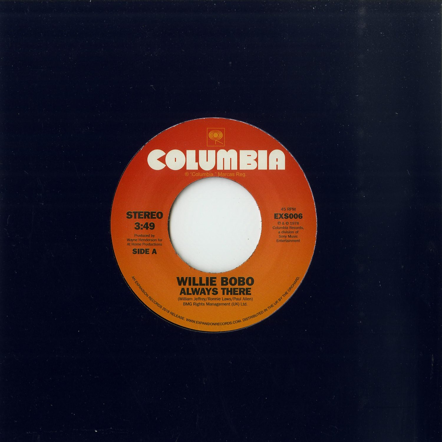 Willie Bobo - ALWAYS THERE / COMIN OVER ME 