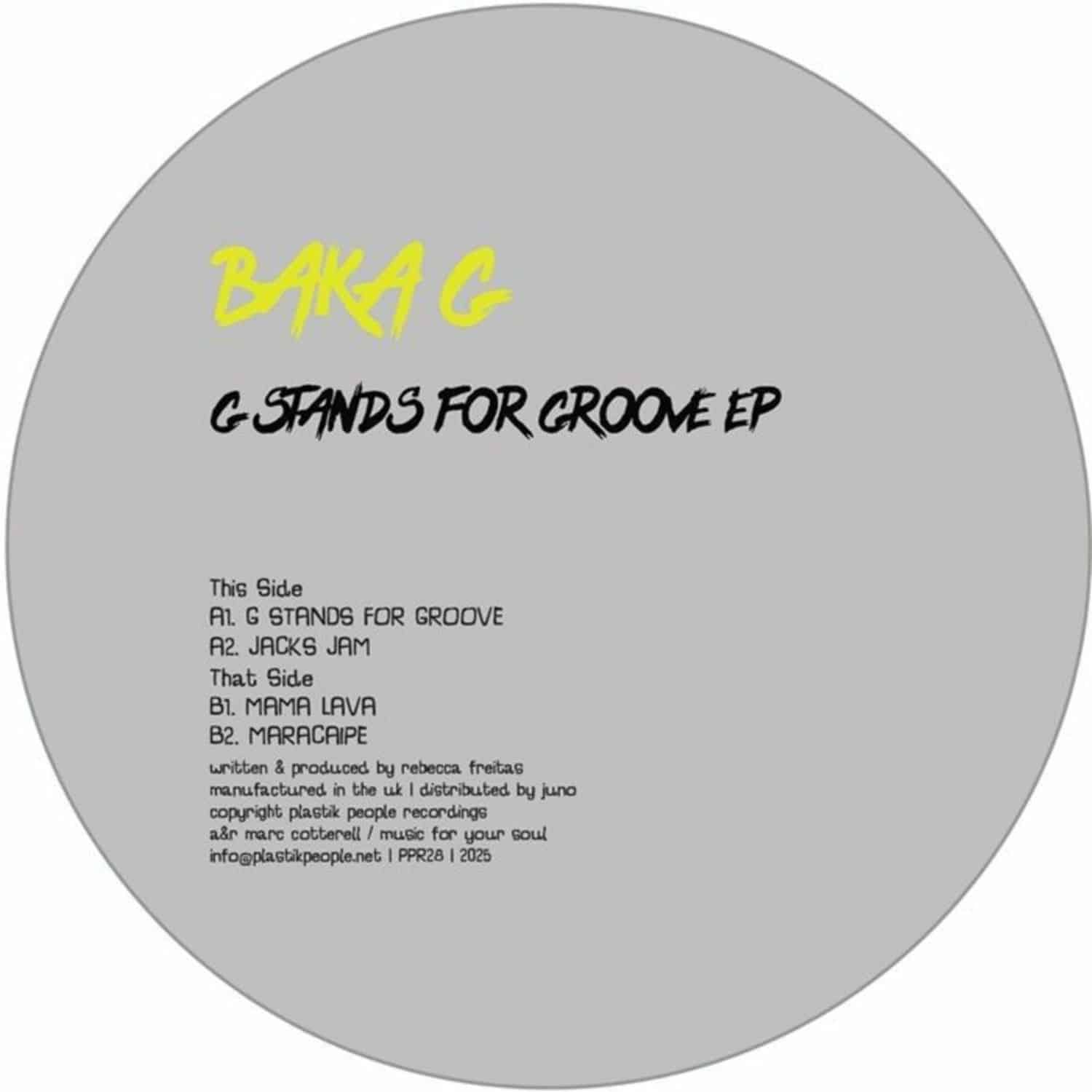 Baka G - G STANDS FOR GROOVE EP