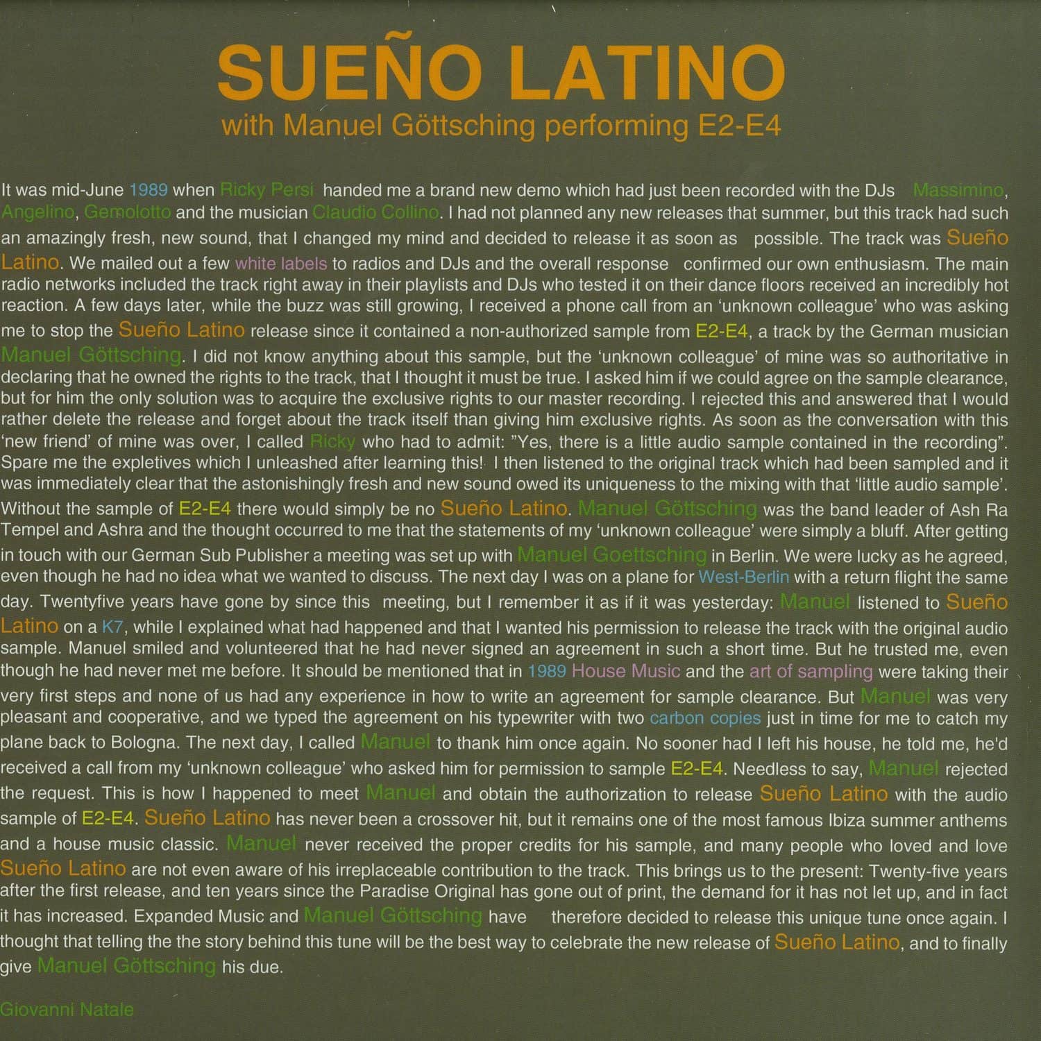 Sueno Latino With Manuel Goettsching - SUENO LATINO