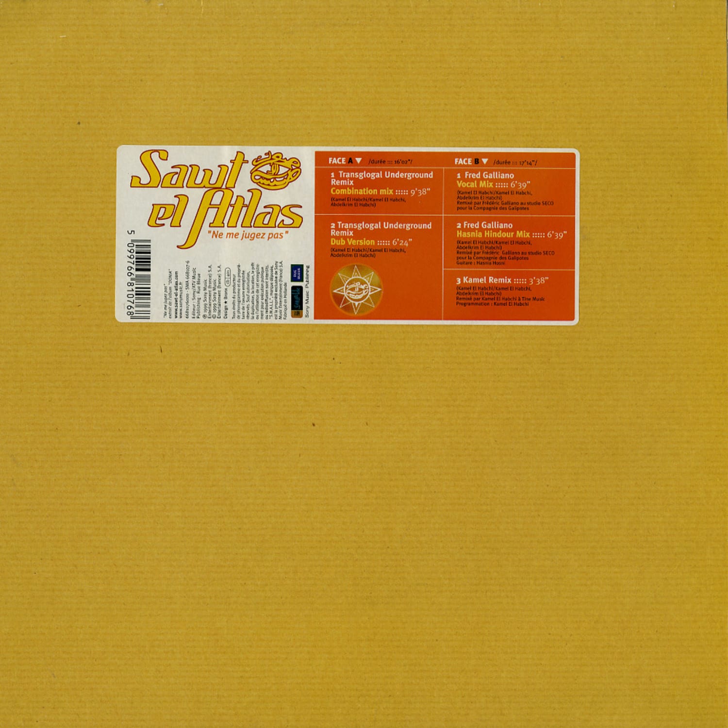 Sawt El Atlas - NE ME JUGEZ PAS