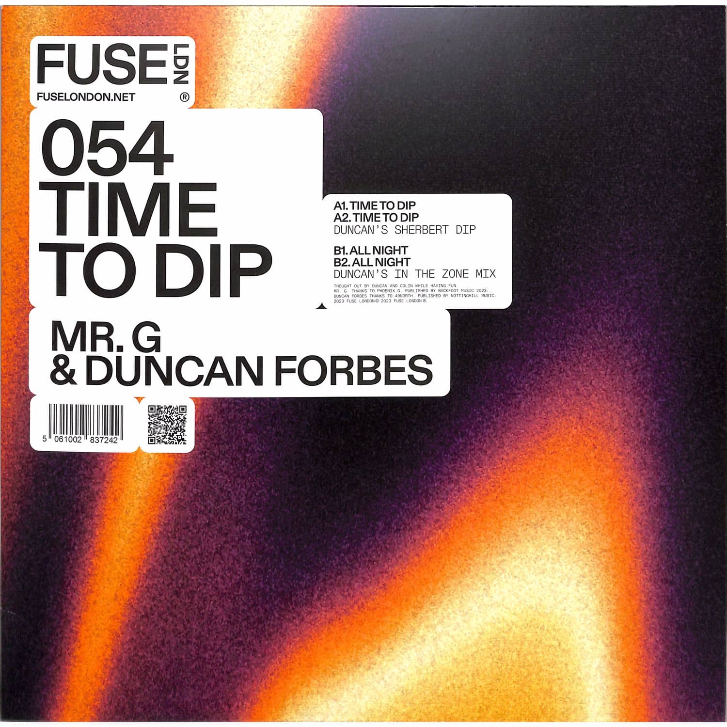 Mr G & Duncan Forbes - TIME TO DIP EP