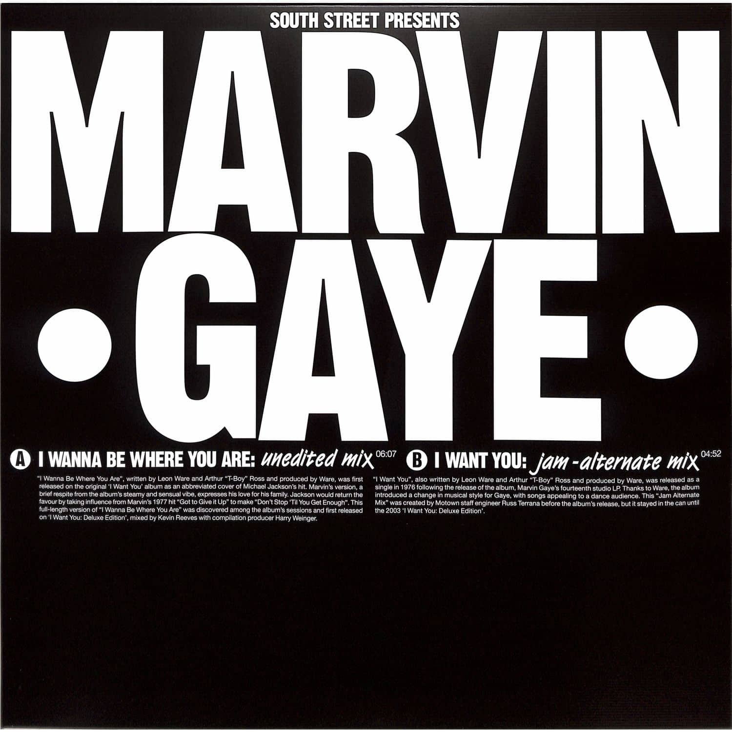 Marvin Gaye - I WANNA BE WHERE YOU ARE / I WANT YOU